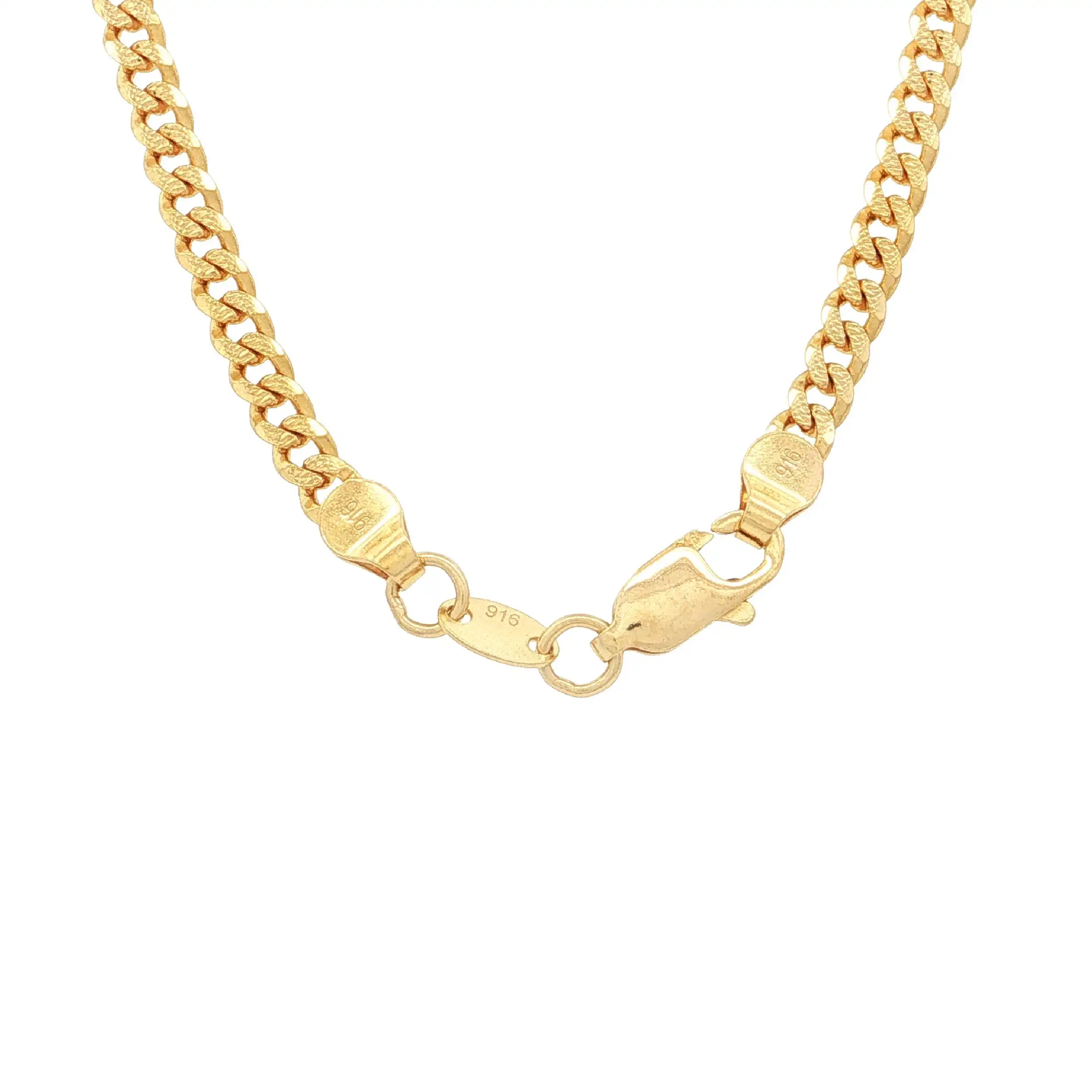 Panzerkette gemustert Gelbgold Panzerkette gemustert Gelbgold