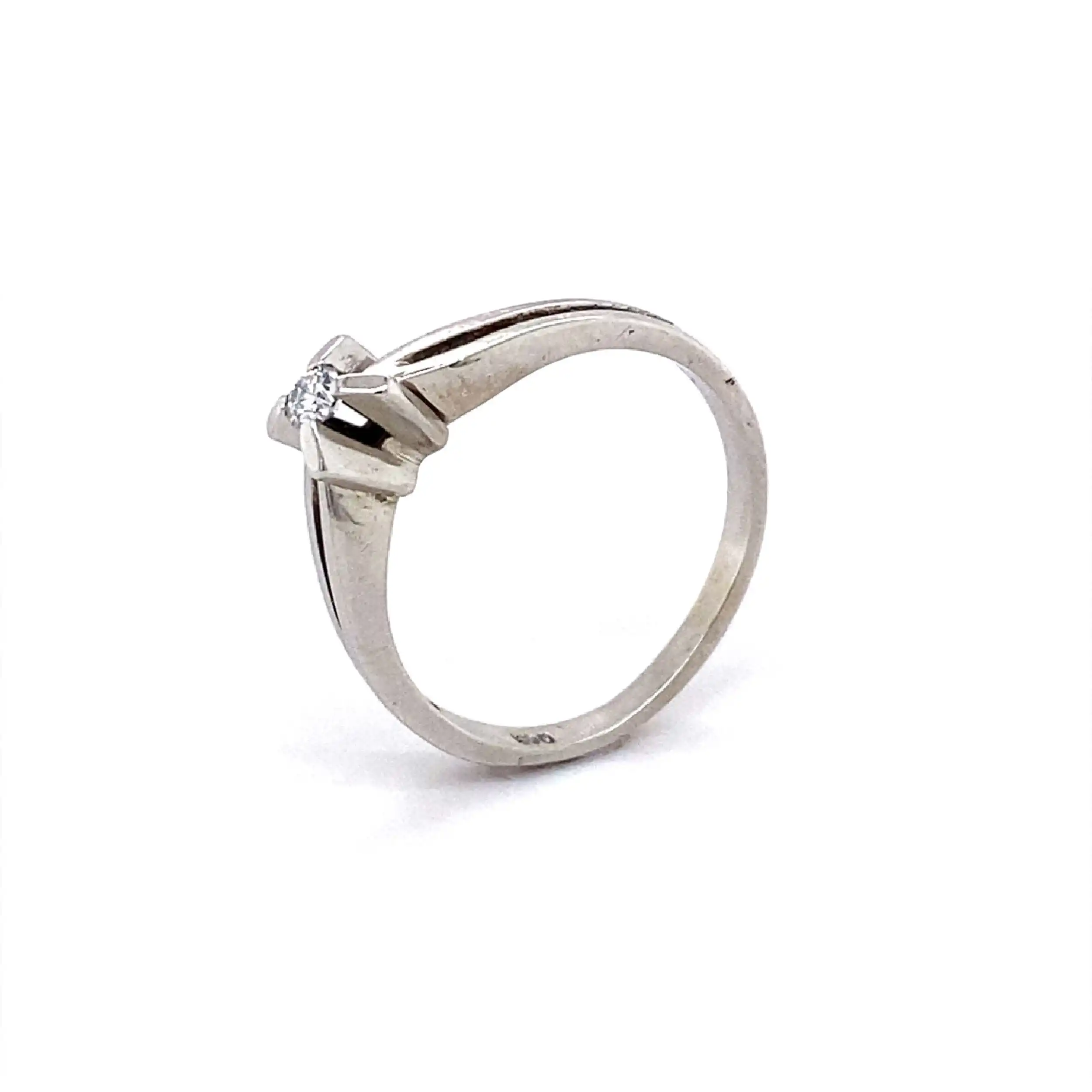 Ring Weißgold mit Brillant Ring Weißgold mit Brillant
