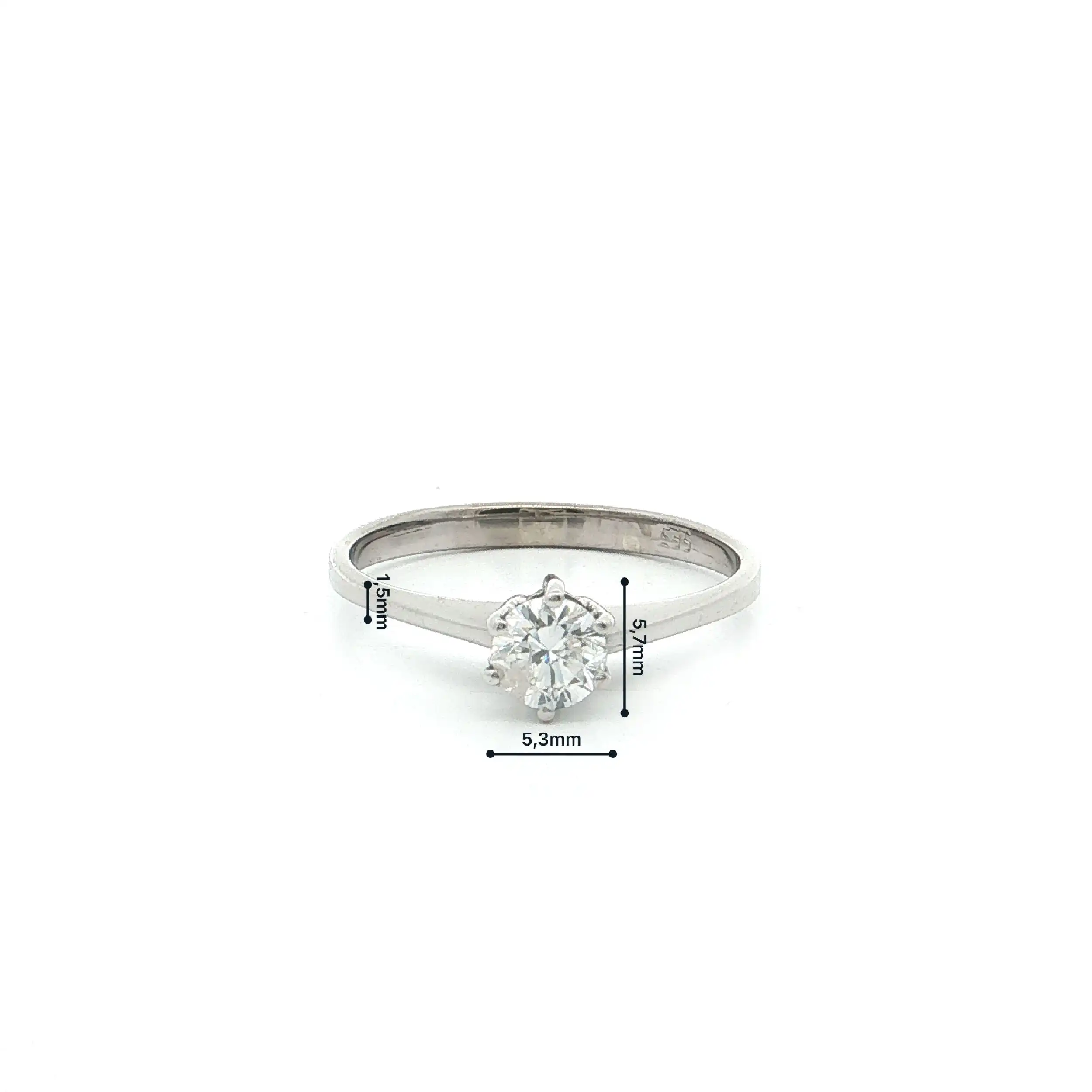 Ring Weißgold mit Brillant Ring Weißgold mit Brillant