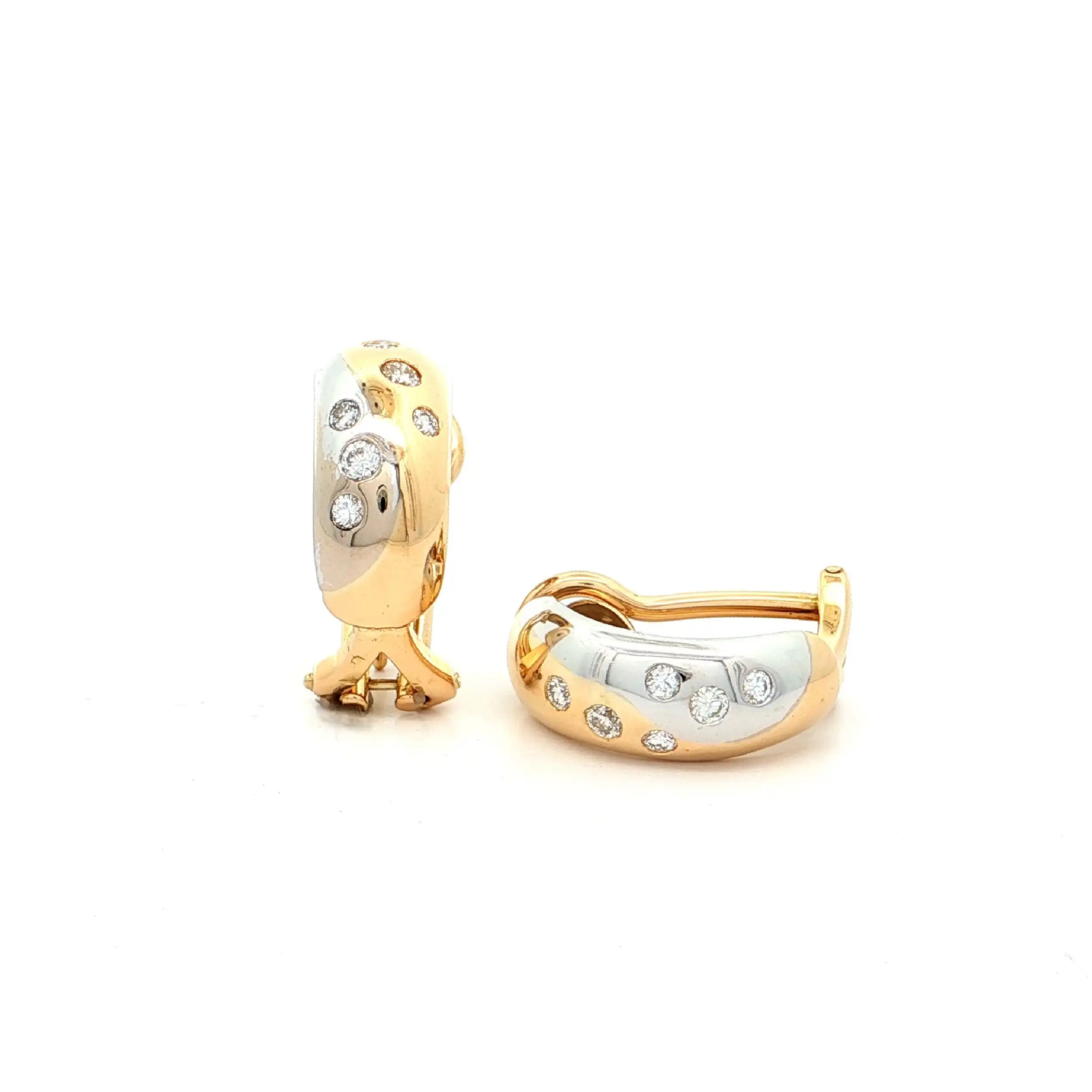 Ohrringe Bicolor mit Brillanten Ohrringe Bicolor mit Brillanten