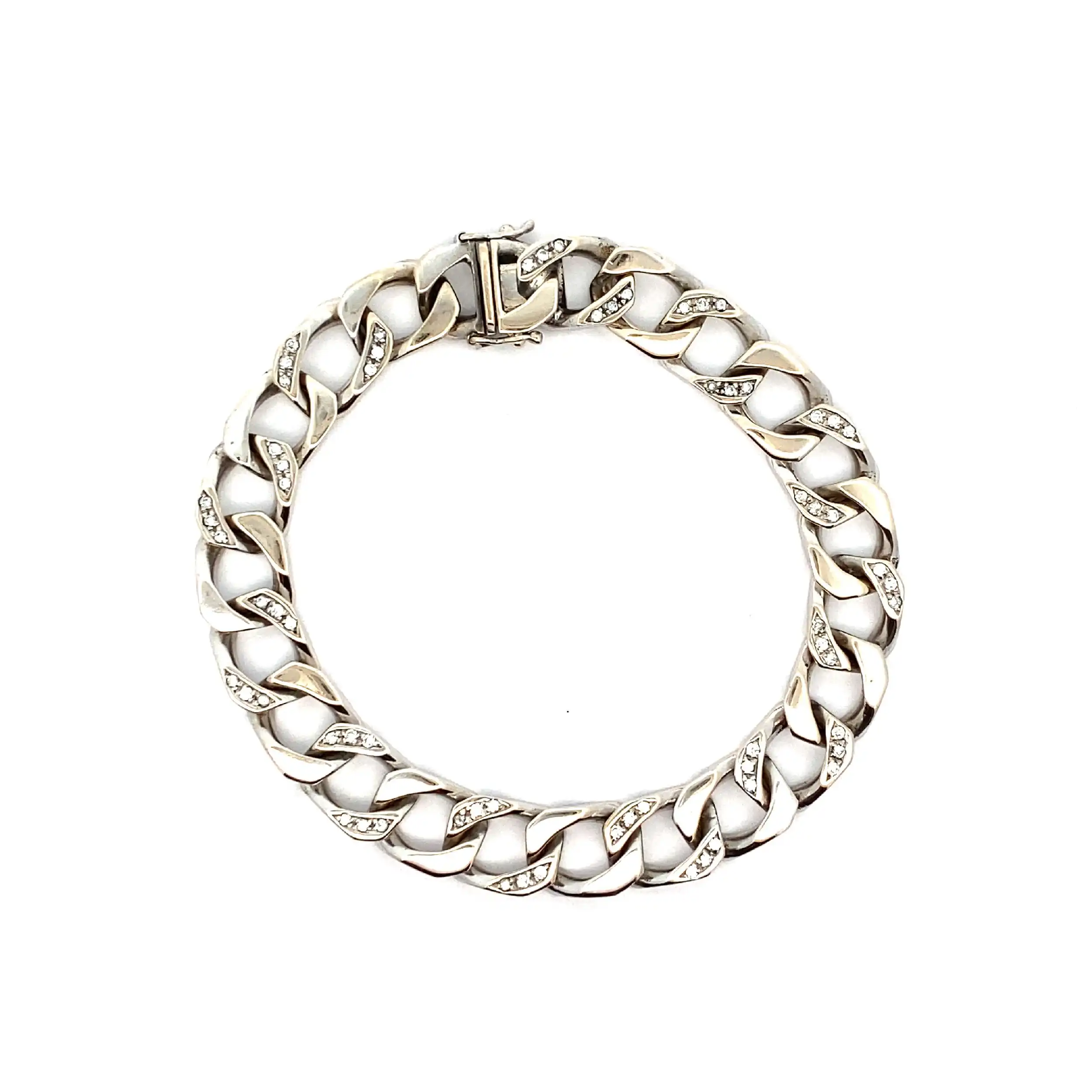 Panzerarmband Weißgold mit Brillanten Panzerarmband Weißgold mit Brillanten