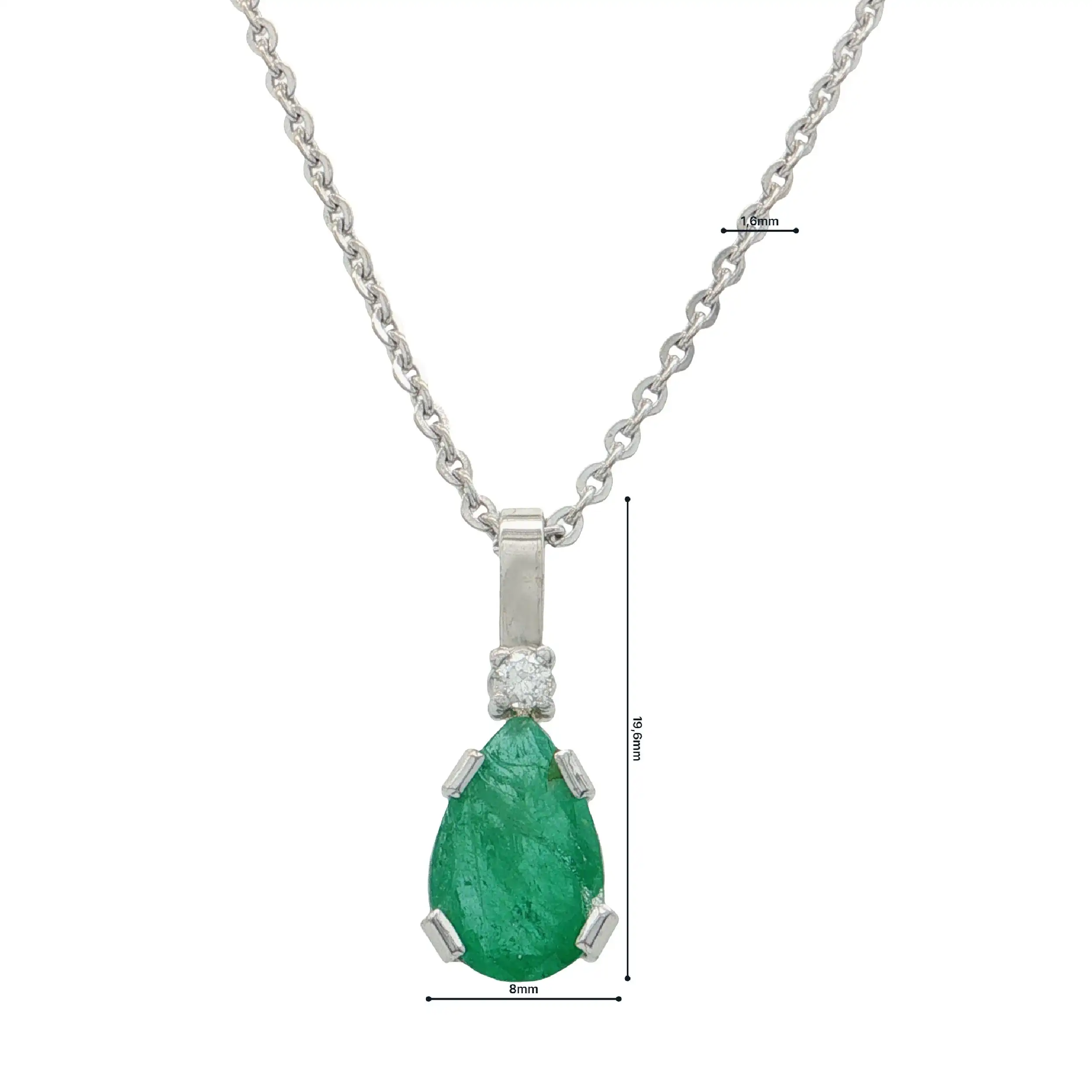 Ankercollier mit Brillant und Smaragd Ankercollier mit Brillant und Smaragd