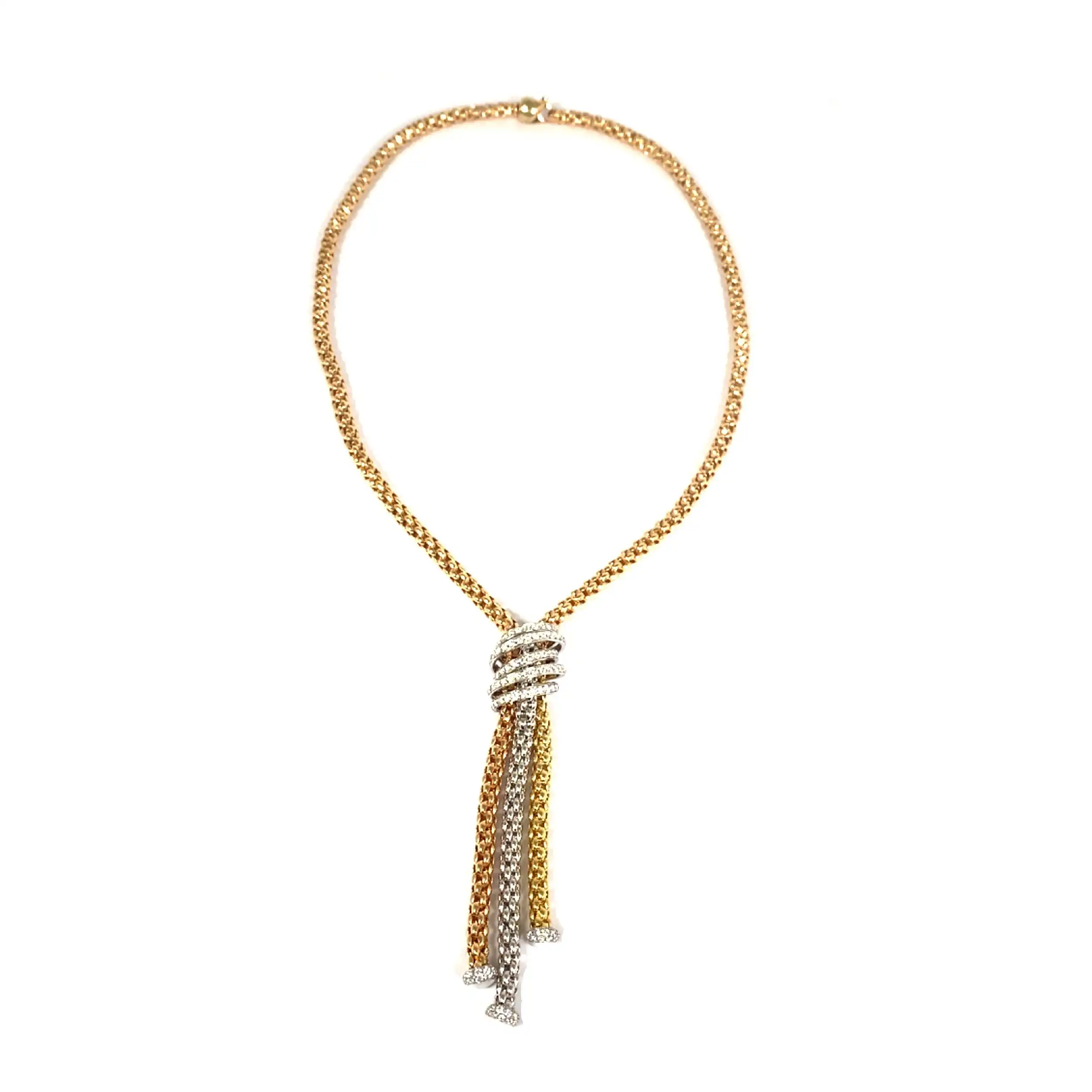 Collier Tricolor Fope Solo Mialuce mit Brillanten Collier Tricolor Fope Solo Mialuce mit Brillanten