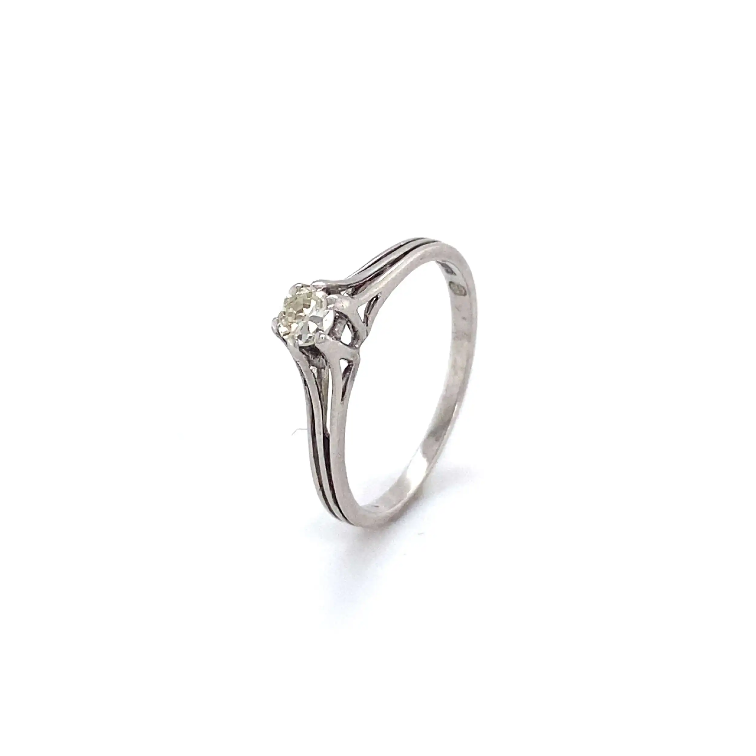 Ring Weißgold mit Brillant Ring Weißgold mit Brillant