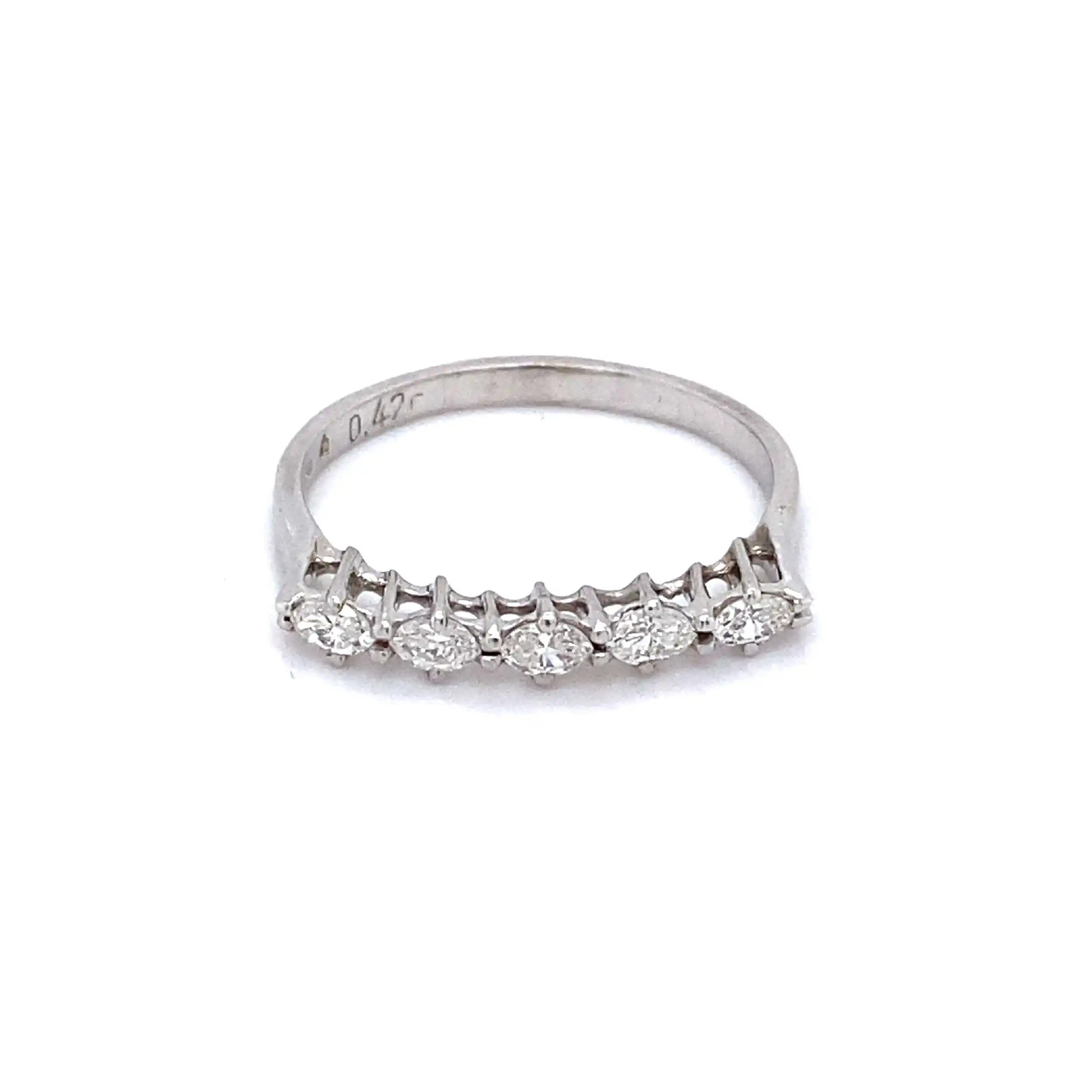 Ring Weißgold mit Brillanten, graviert mit 0,42ct Ring Weißgold mit Brillanten, graviert mit 0,42ct
