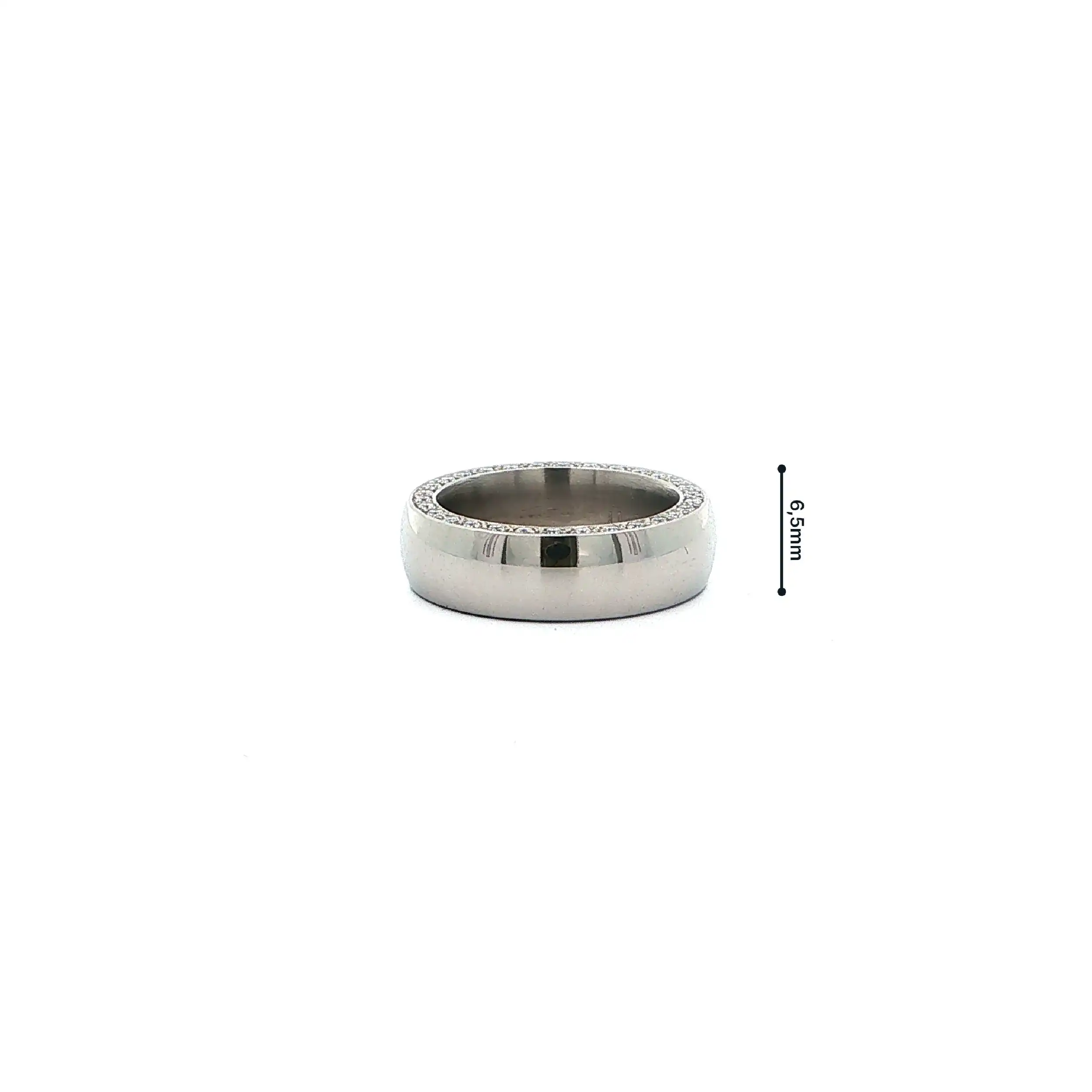 Ring Palladium mit Brillanten, graviert mit 0,60ct.