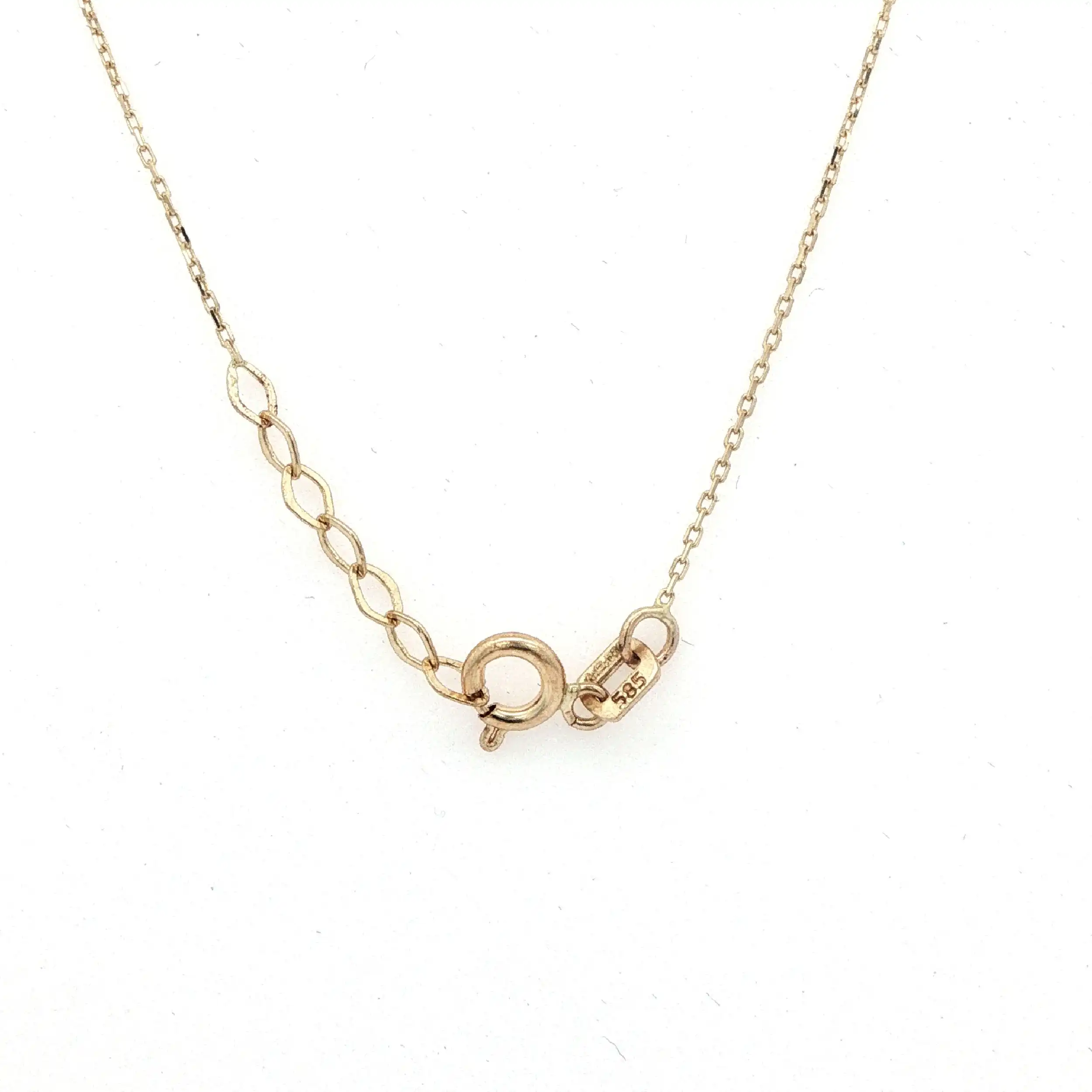 Kette Gelbgold mit Herzanhänger Bicolor mit Zirkonia