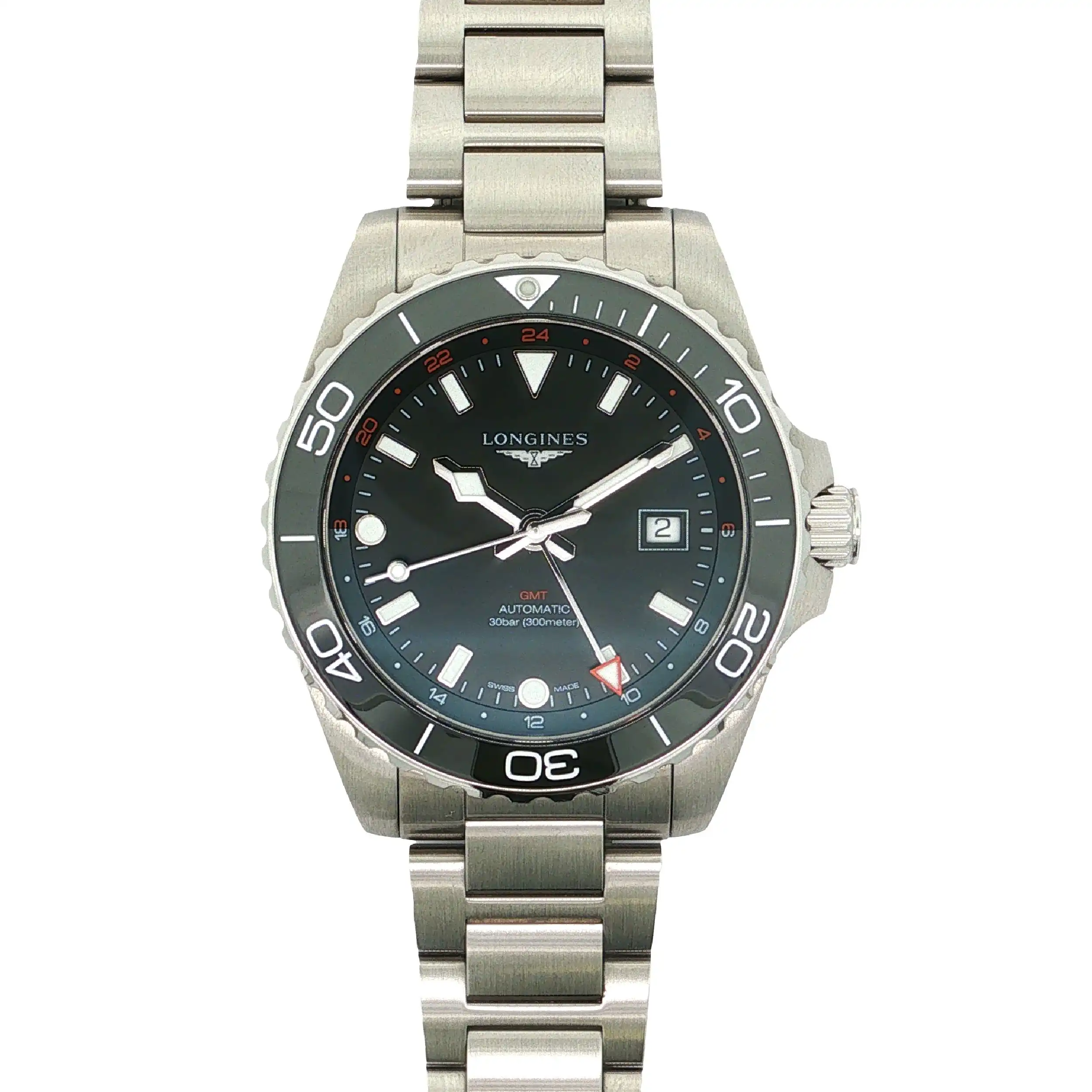 Herrenuhr Longines Hydro Conquest GMT Automatik mit Box und Papieren