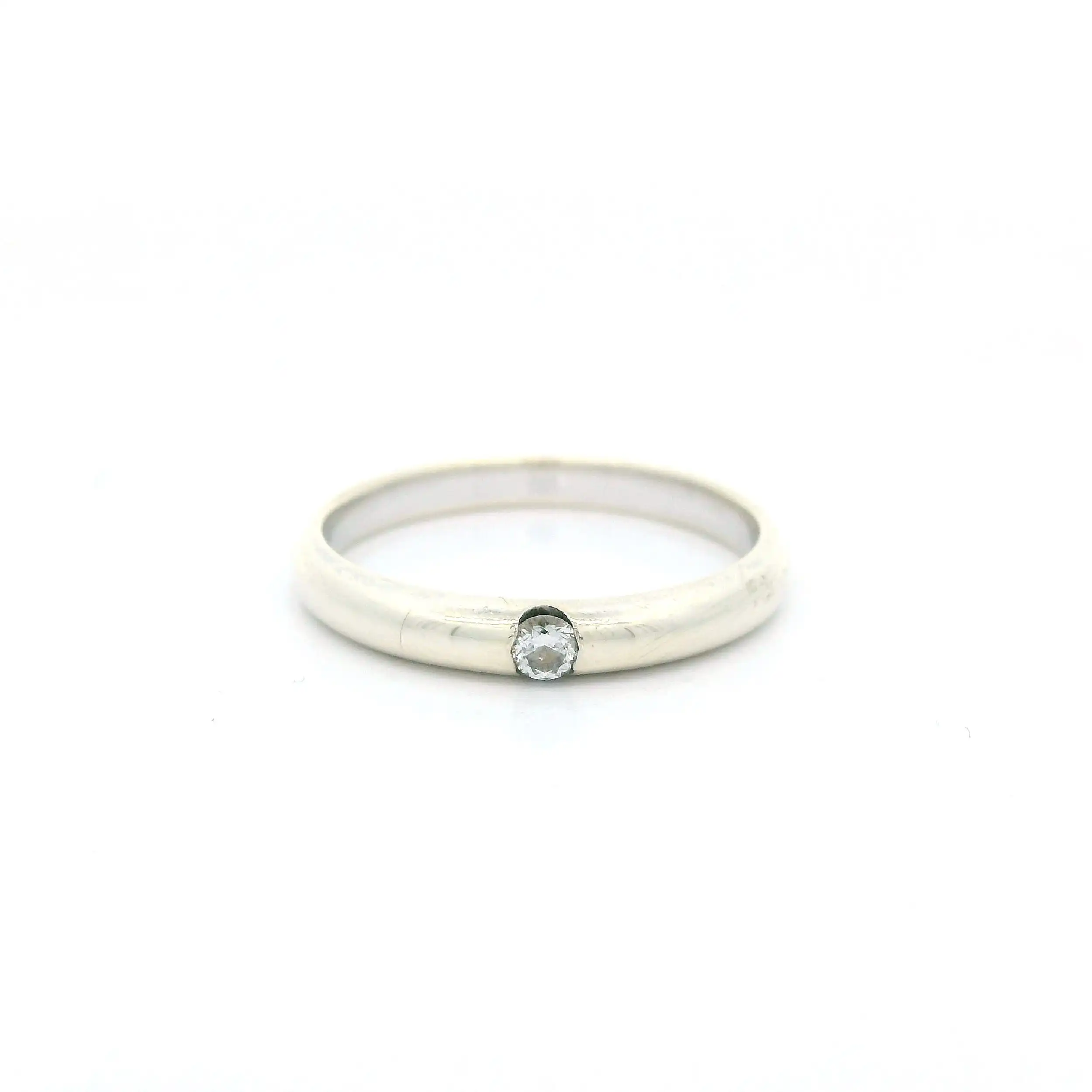 Ring Weißgold mit Brillant, graviert mit 0,06ct Christ Ring Weißgold mit Brillant, graviert mit 0,06ct Christ