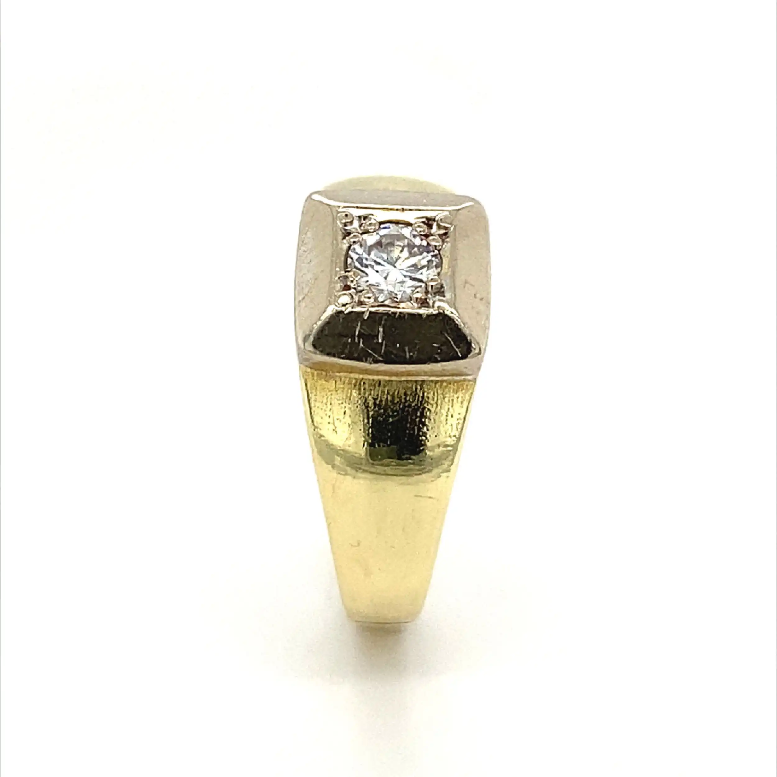 Ring Bicolor mit Brillant 0,26ct graviert Ring Bicolor mit Brillant 0,26ct graviert