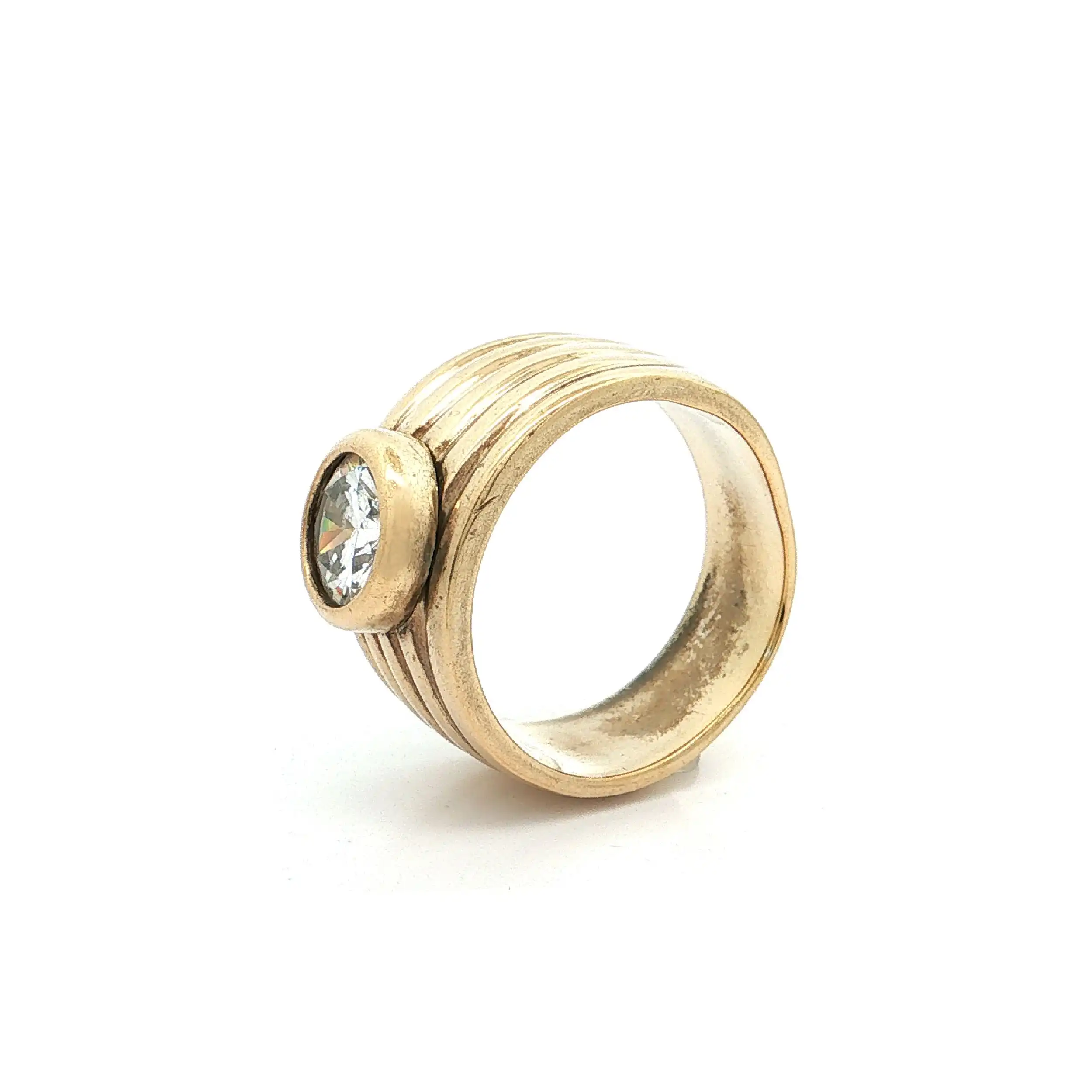 Ring Silber vergoldet mit Zirkonia