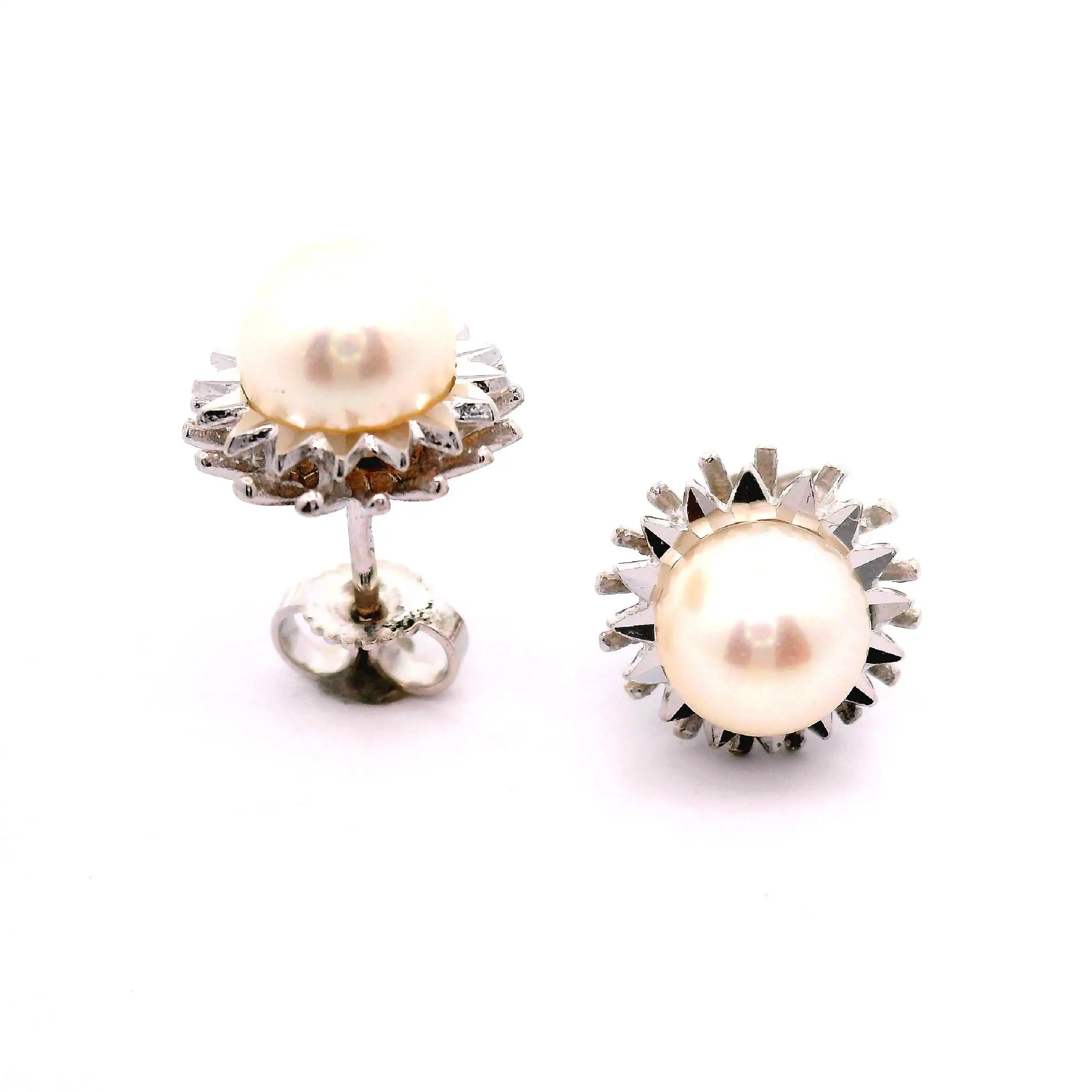 Ohrstecker Weißgold mit Perle Ohrstecker Weißgold mit Perle