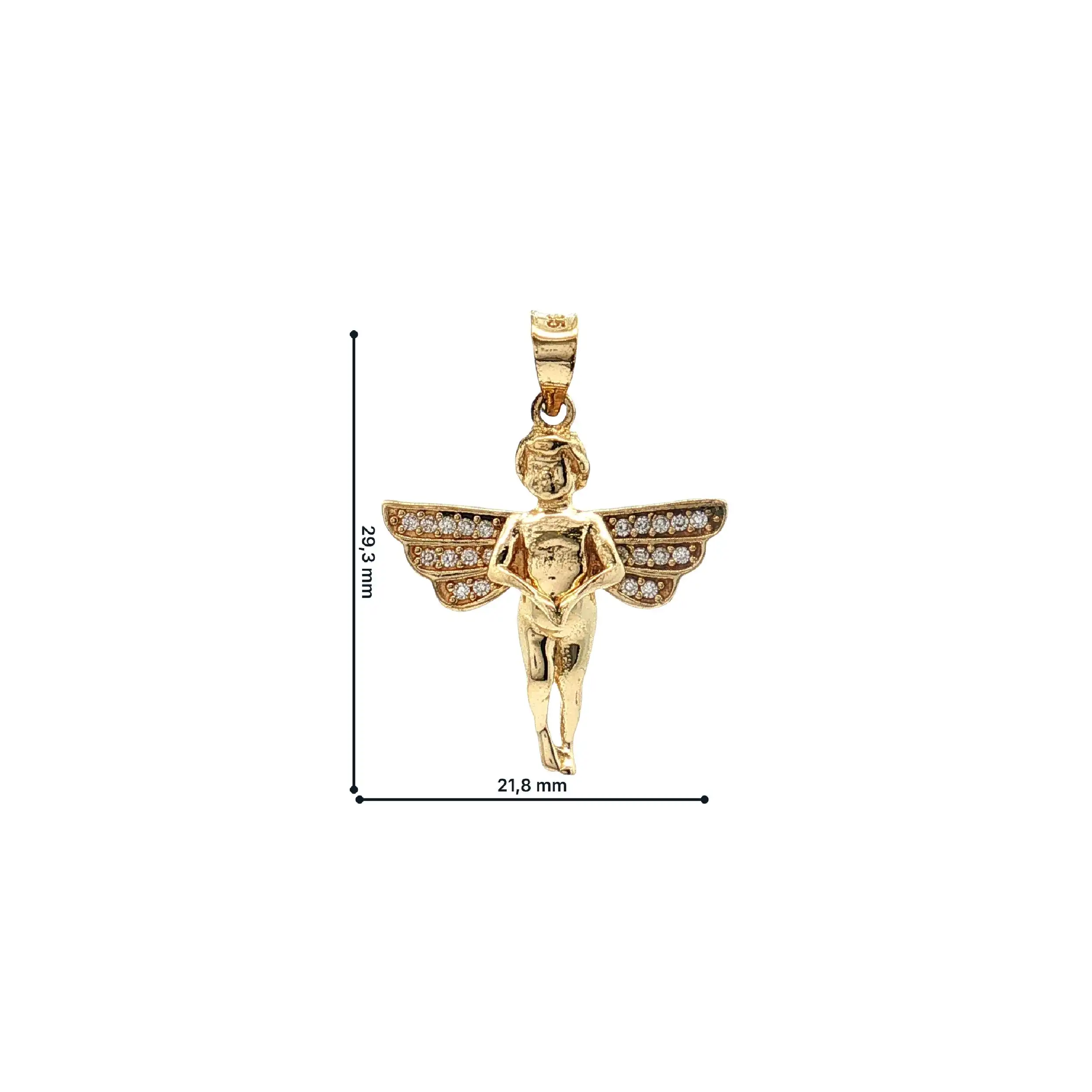 Anhänger Gelbgold Engel mit Zirkonia Anhänger Gelbgold Engel mit Zirkonia