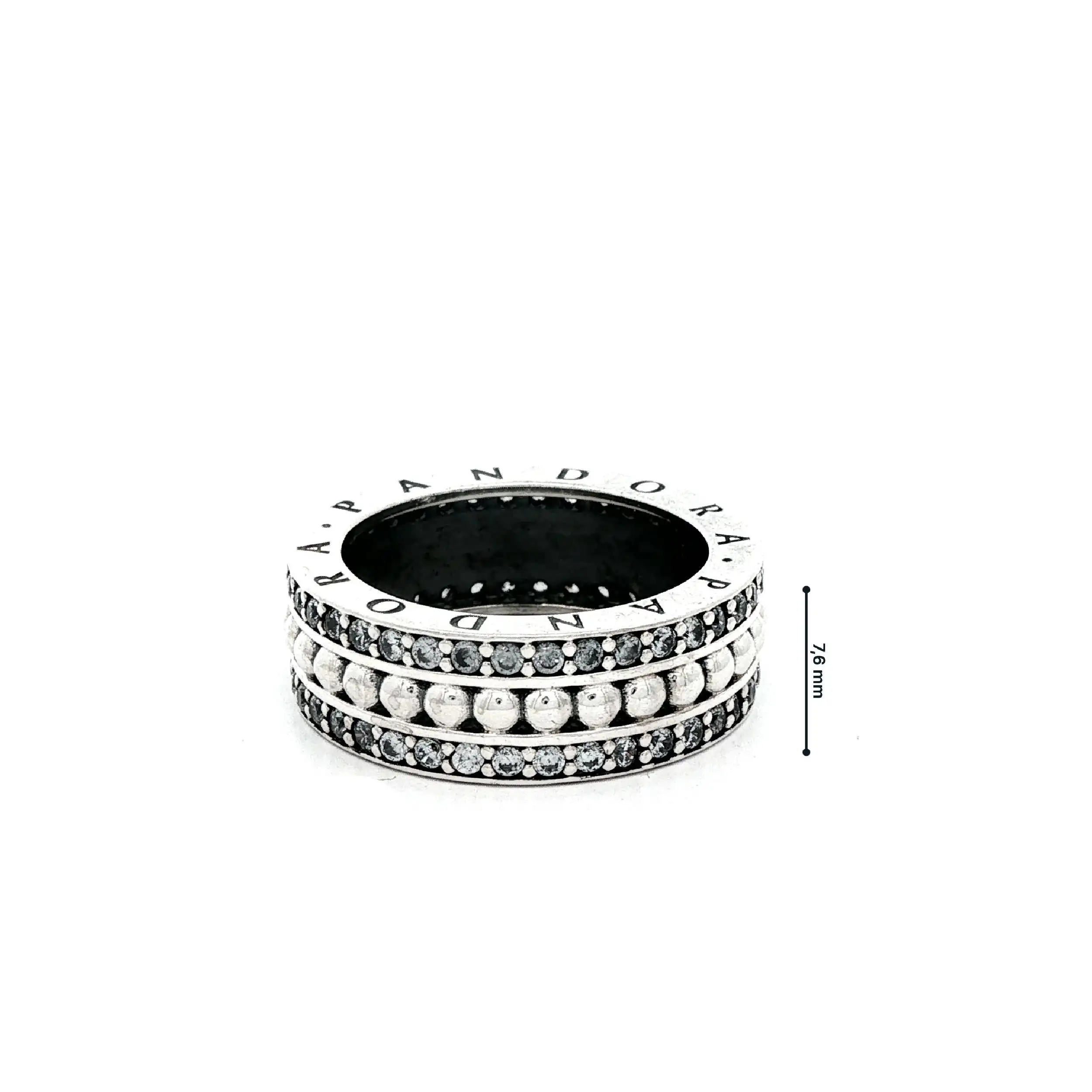 Ring Silber Pandora mit Kugeln und Zirkonia Ring Silber Pandora mit Kugeln und Zirkonia