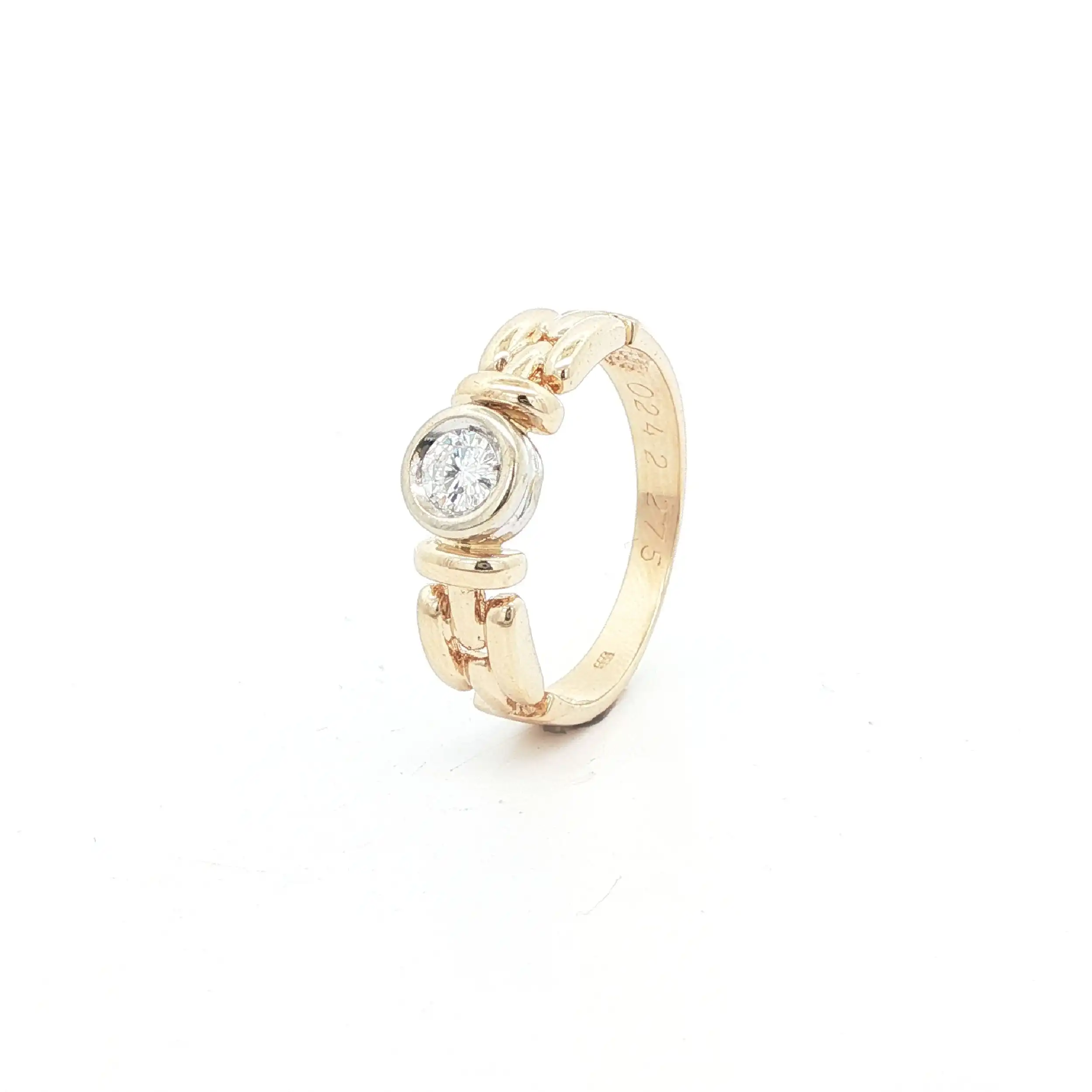Ring Bicolor mit Brillant