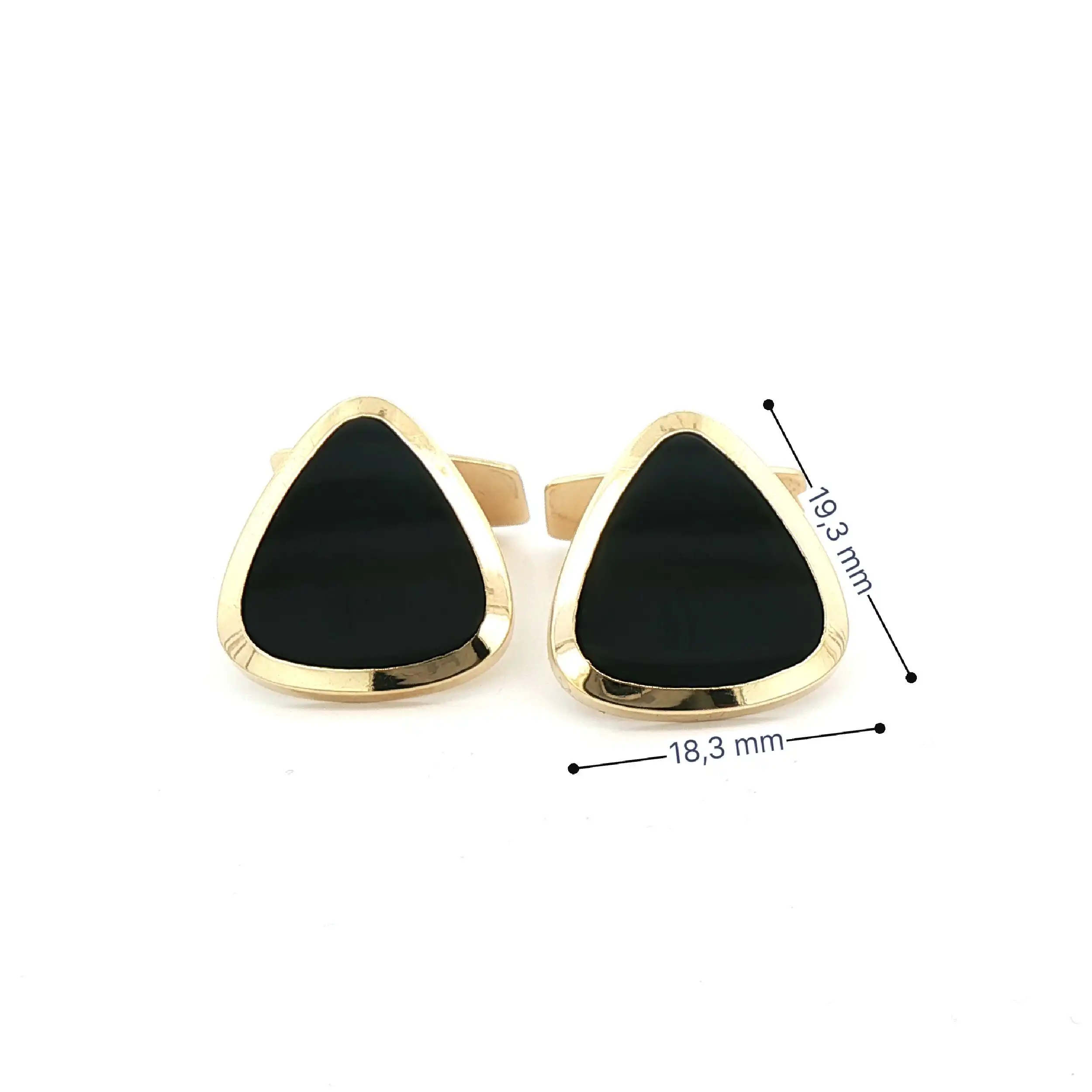 Manschettenknöpfe Gelbgold mit Onyx Manschettenknöpfe Gelbgold mit Onyx