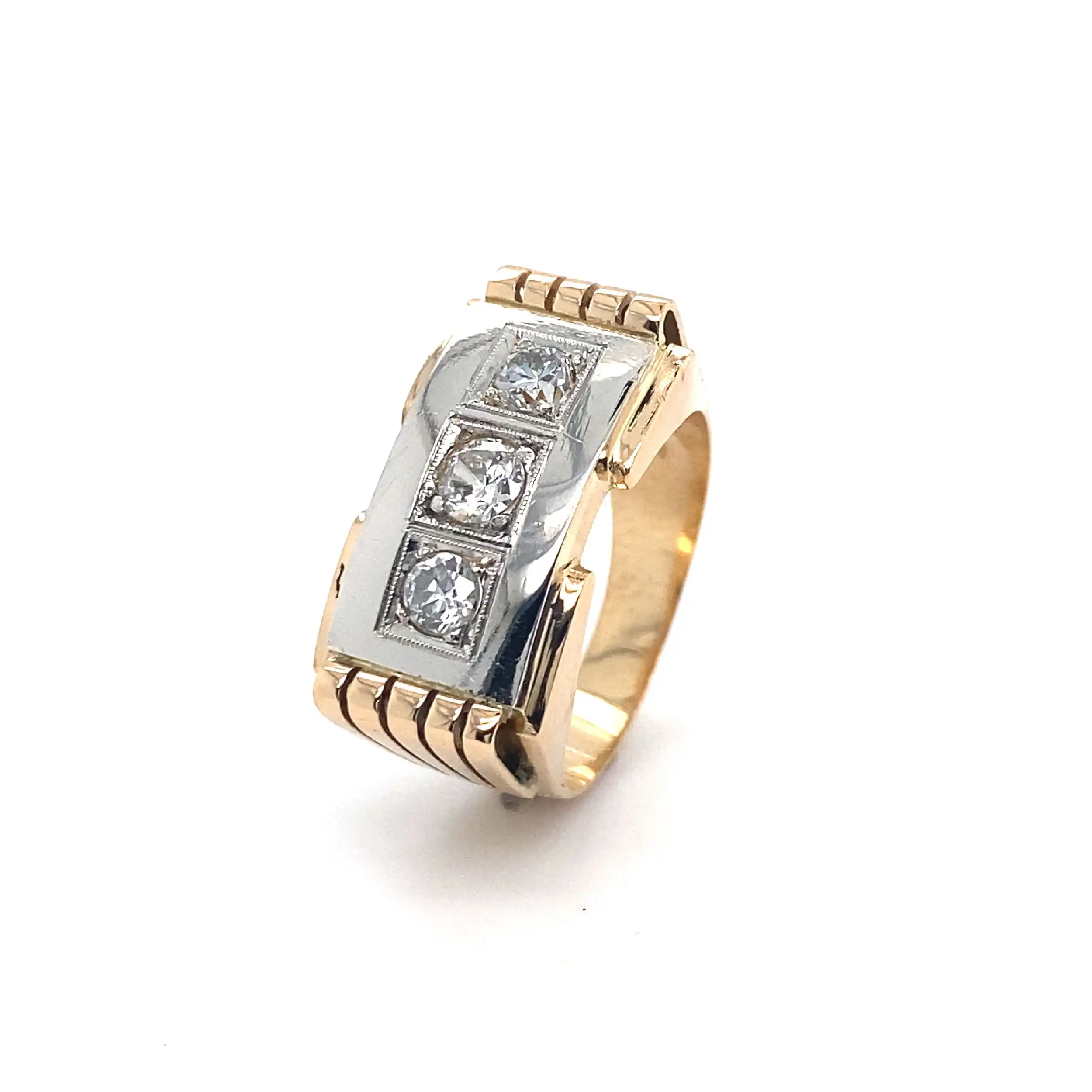 Herrenring Bicolor mit Brillanten Herrenring Bicolor mit Brillanten