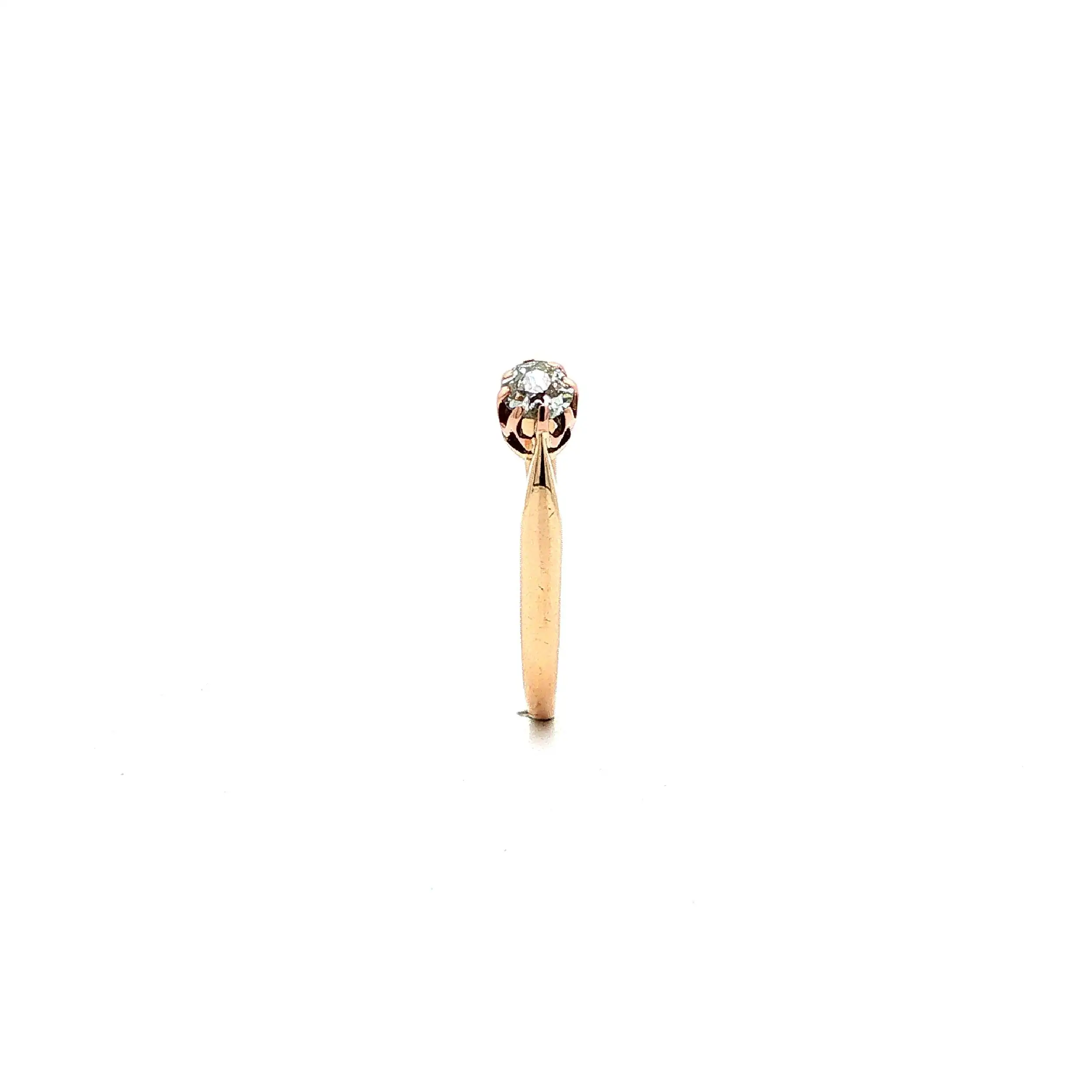 Ring Roségold mit Altschliff-Brillant