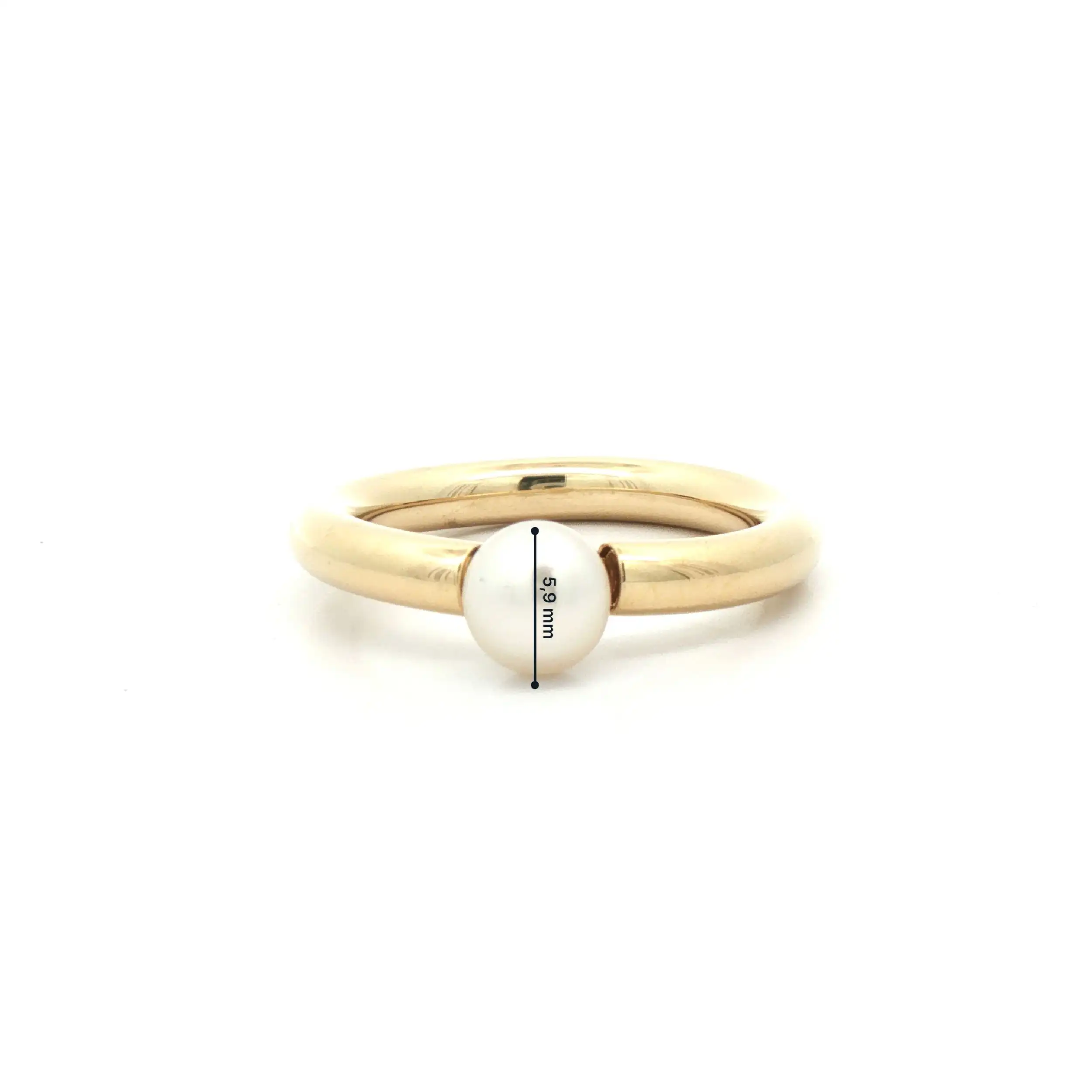 Ring Gelbgold mit Perle Ring Gelbgold mit Perle