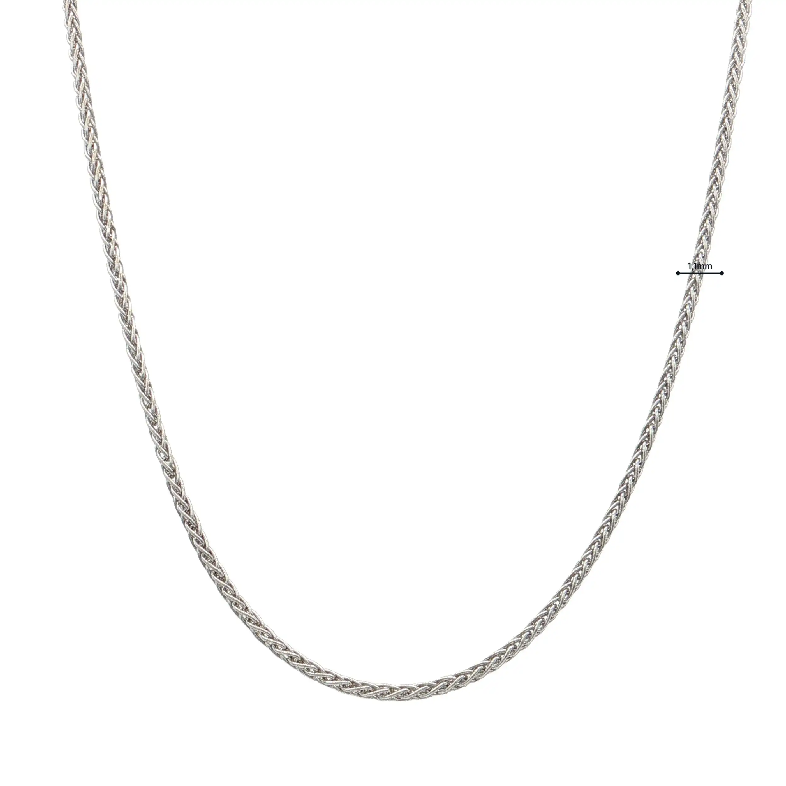 Zopfkette Weißgold Zopfkette Weißgold