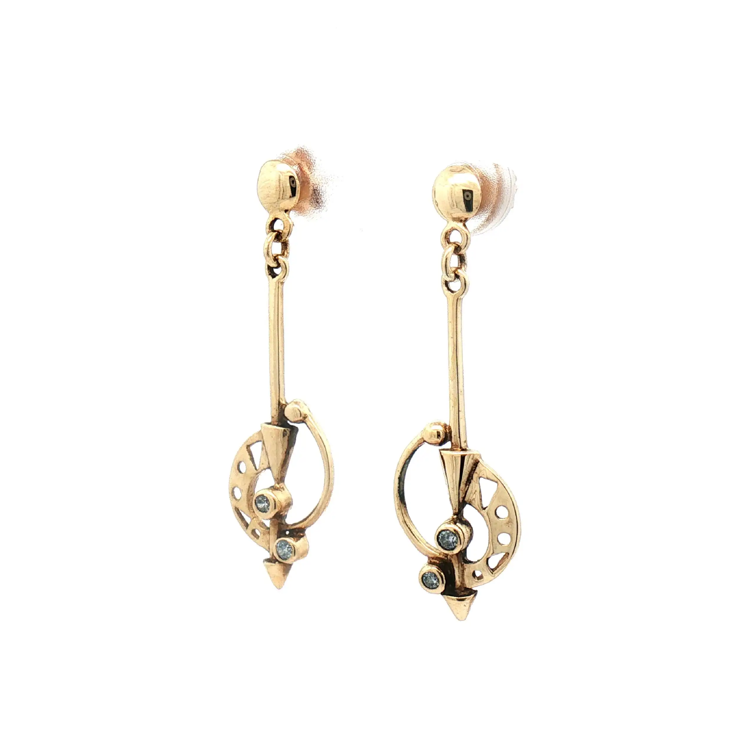 Ohrhänger Gelbgold mit Zirkonia Ohrhänger Gelbgold mit Zirkonia
