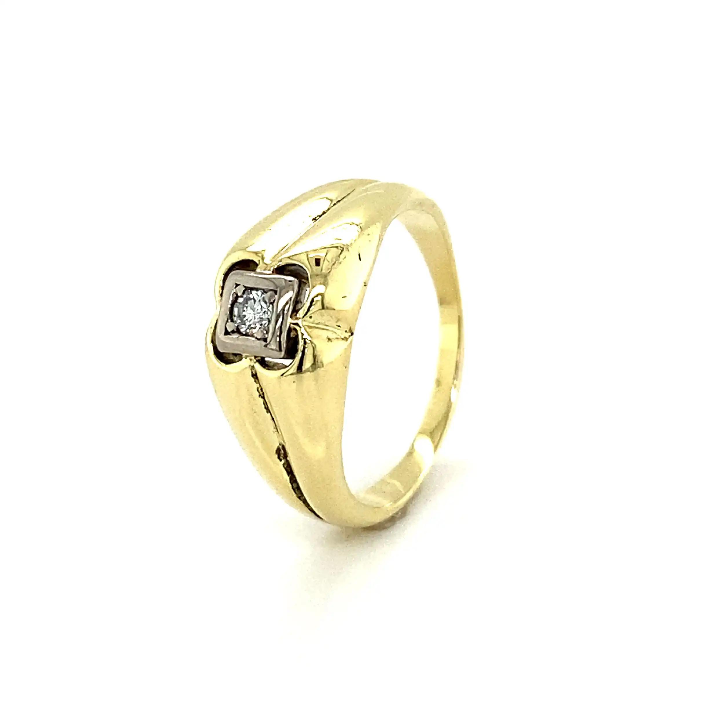 Ring Bicolor mit Brillant Ring Bicolor mit Brillant