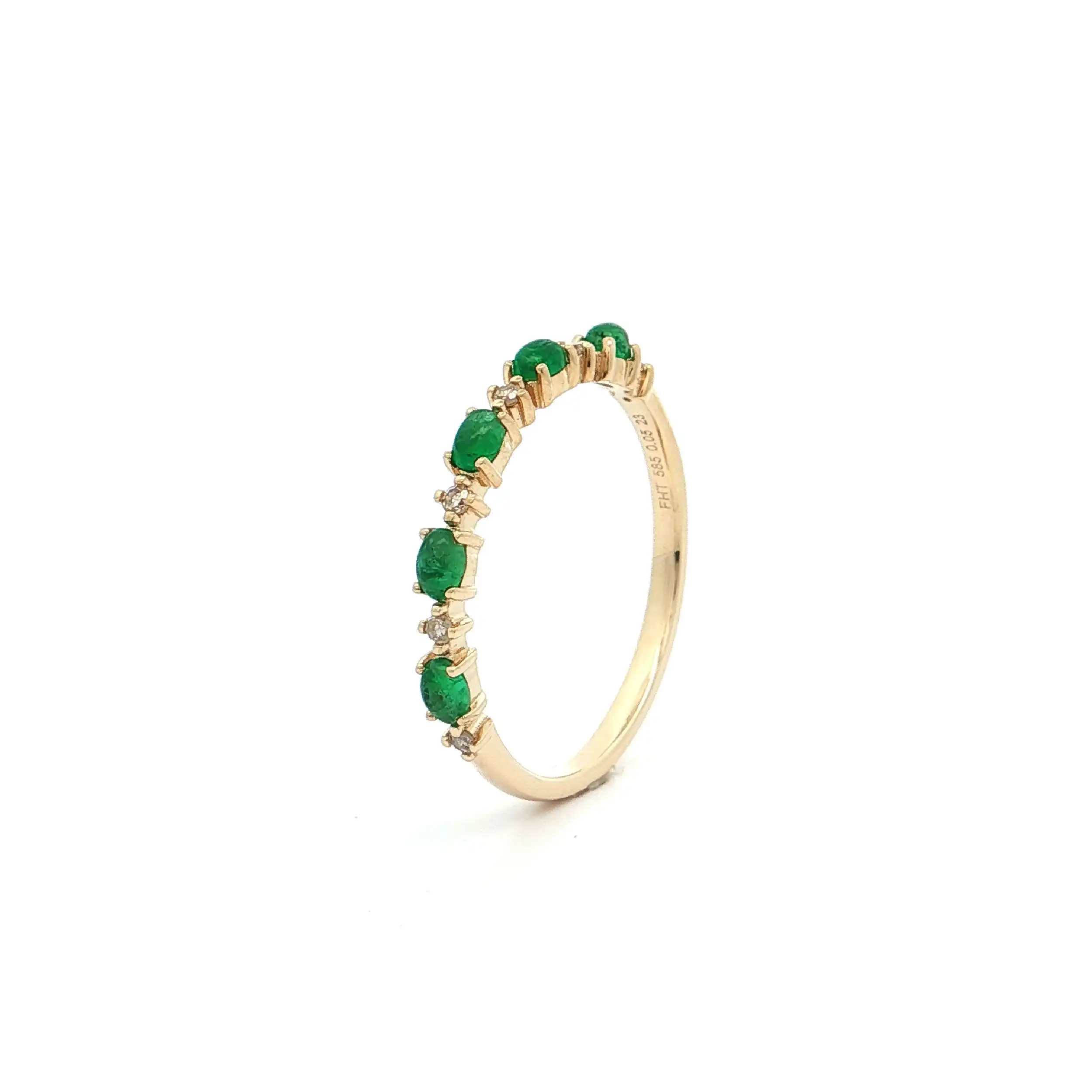 Ring Gelbgold mit Diamanten und Smaragden Ring Gelbgold mit Diamanten und Smaragden