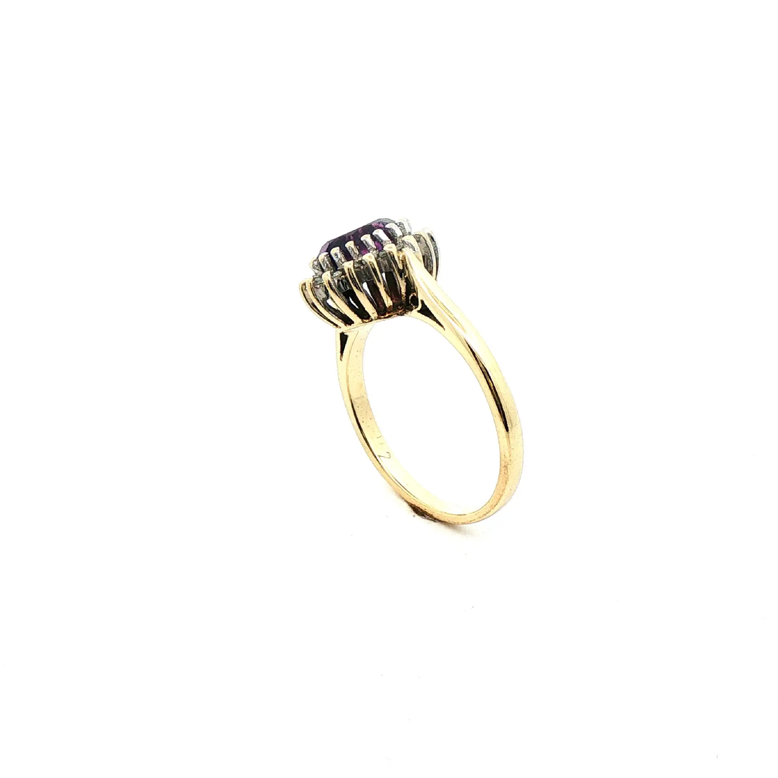 Ring Bicolor mit Diamanten und Amethyst