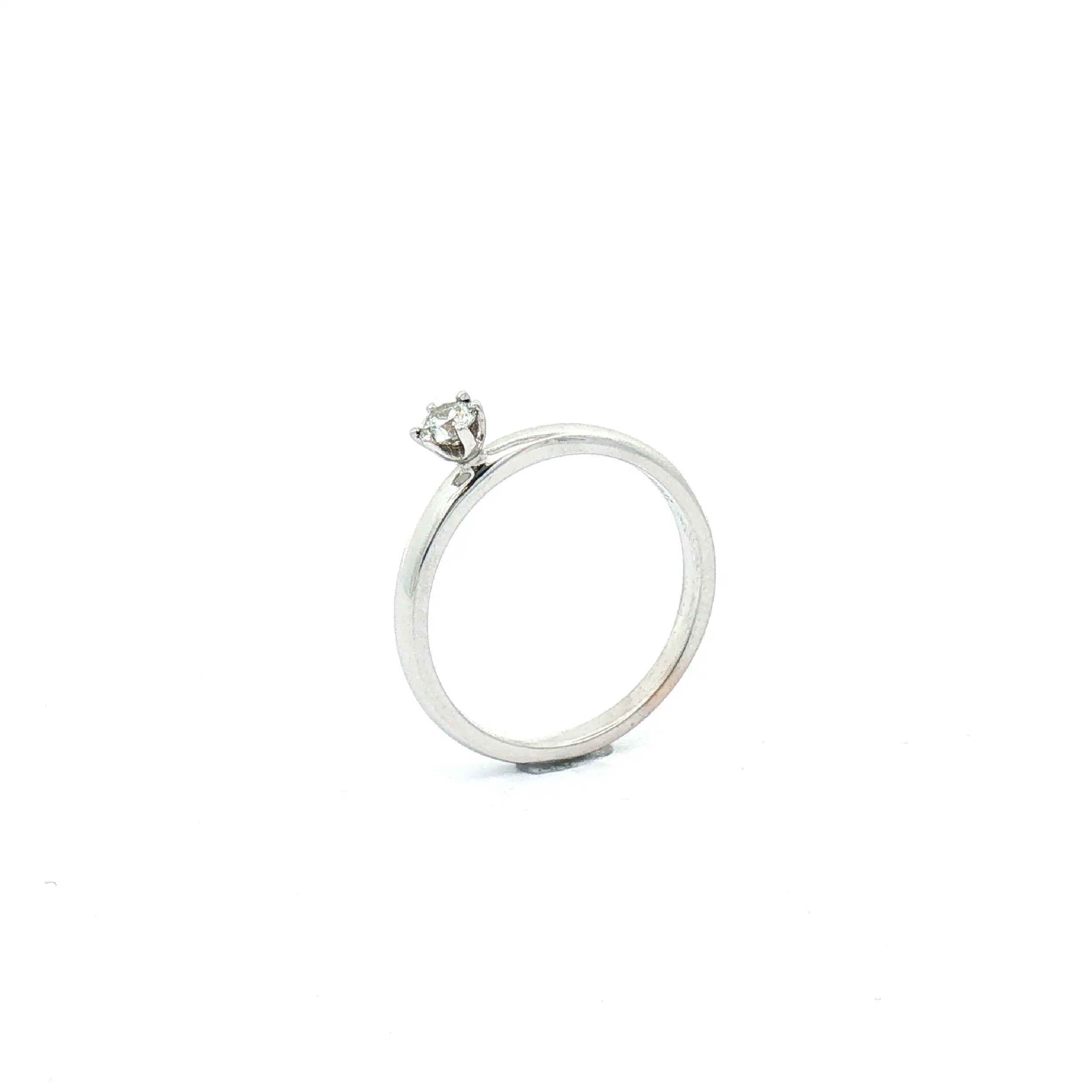Ring Weißgold mit Brillant Ring Weißgold mit Brillant