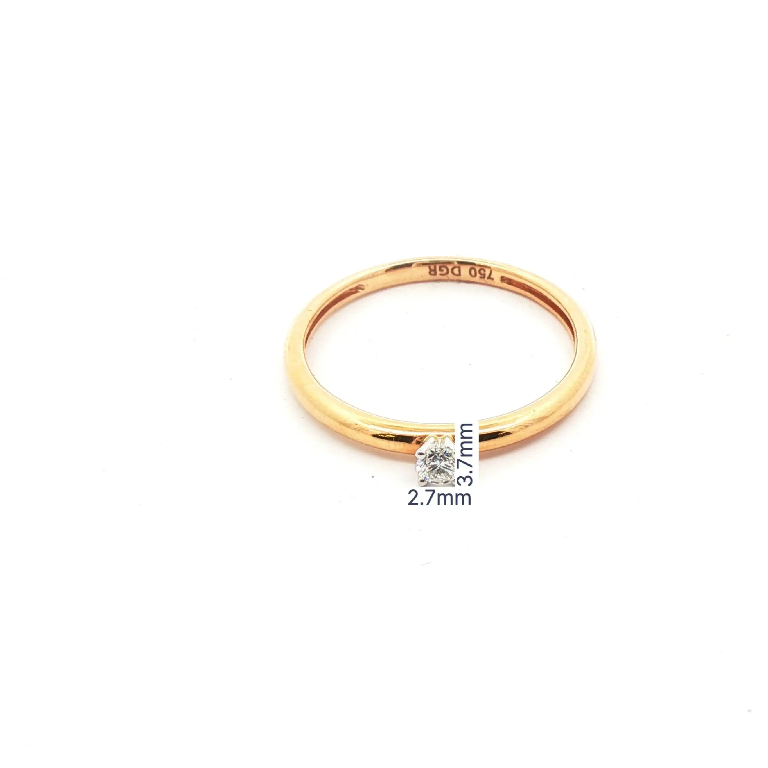 Solitärring Bicolor mit Brillant 0,09ct Solitärring Bicolor mit Brillant 0,09ct