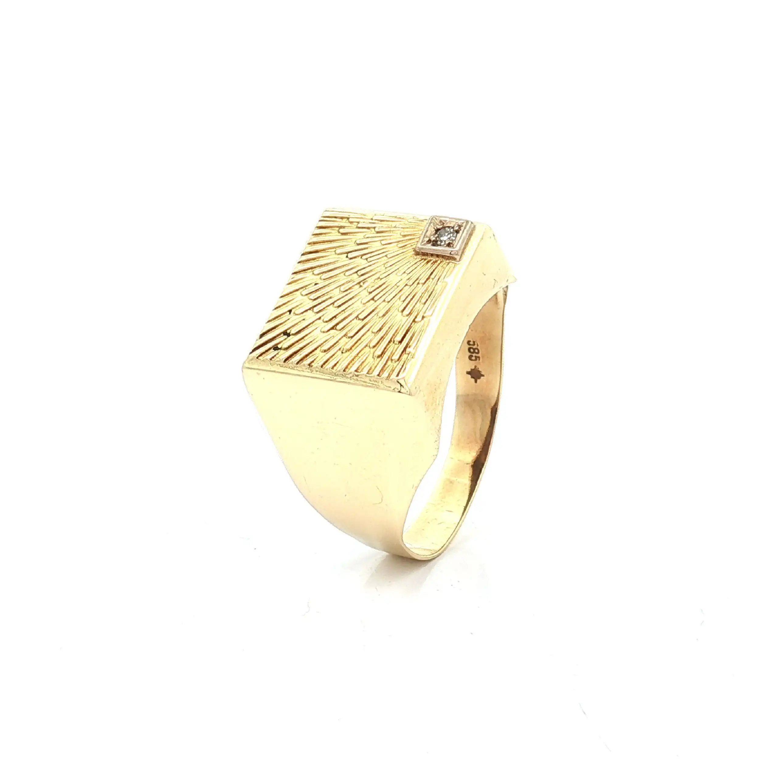 Herrenring Bicolor mit Diamant