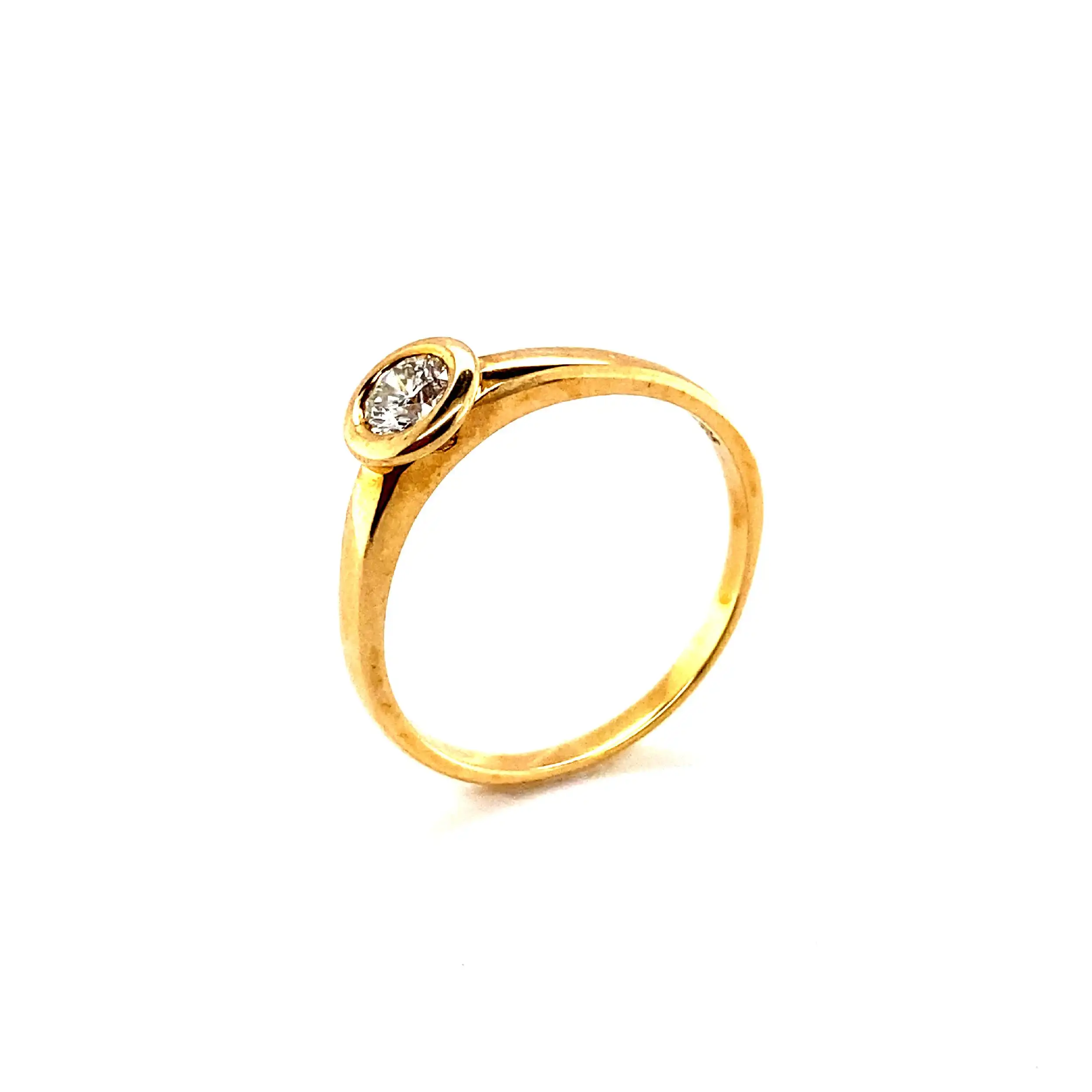 Solitärring Gelbgold mit Brillant
