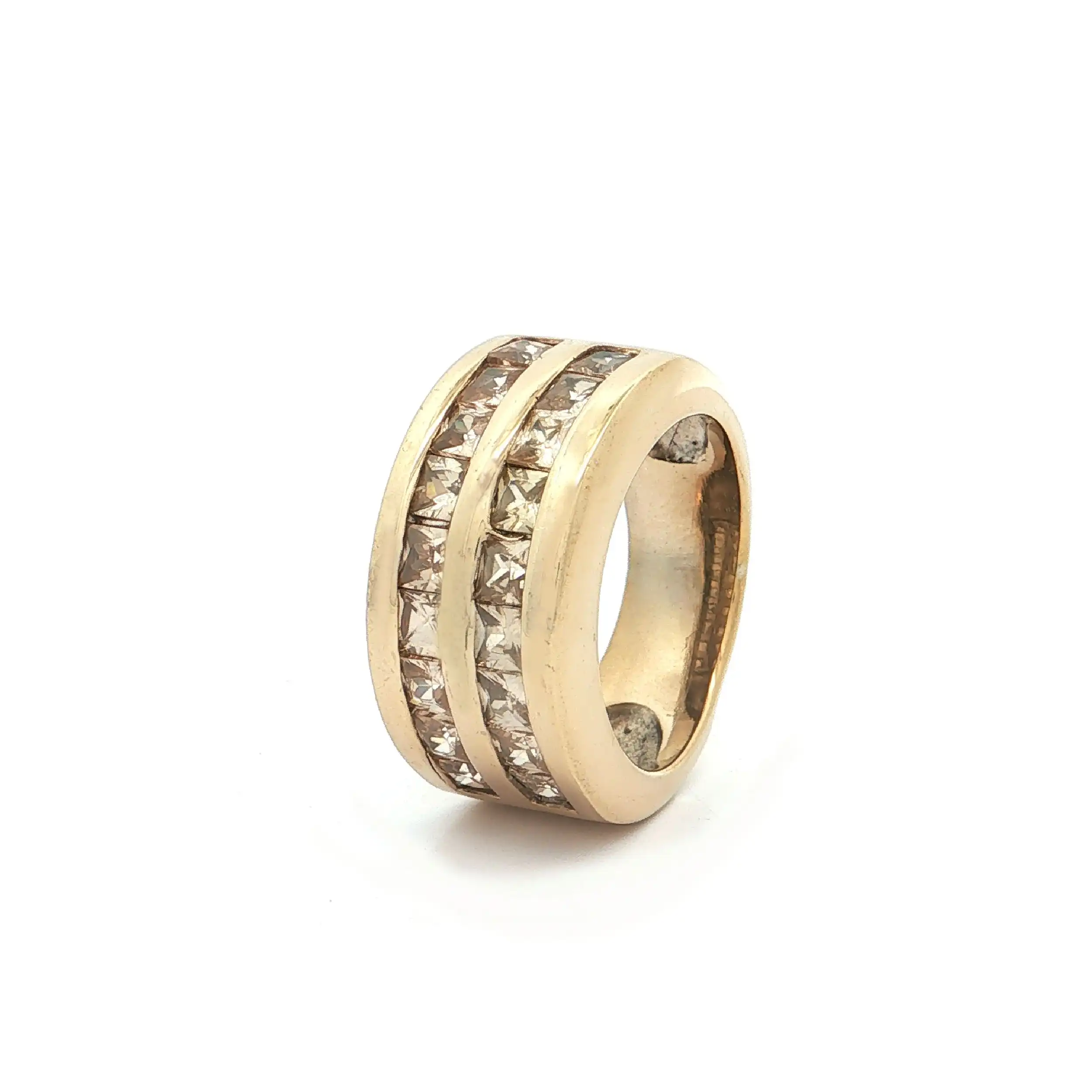 Ring Silber vergoldet mit Farbsteinen