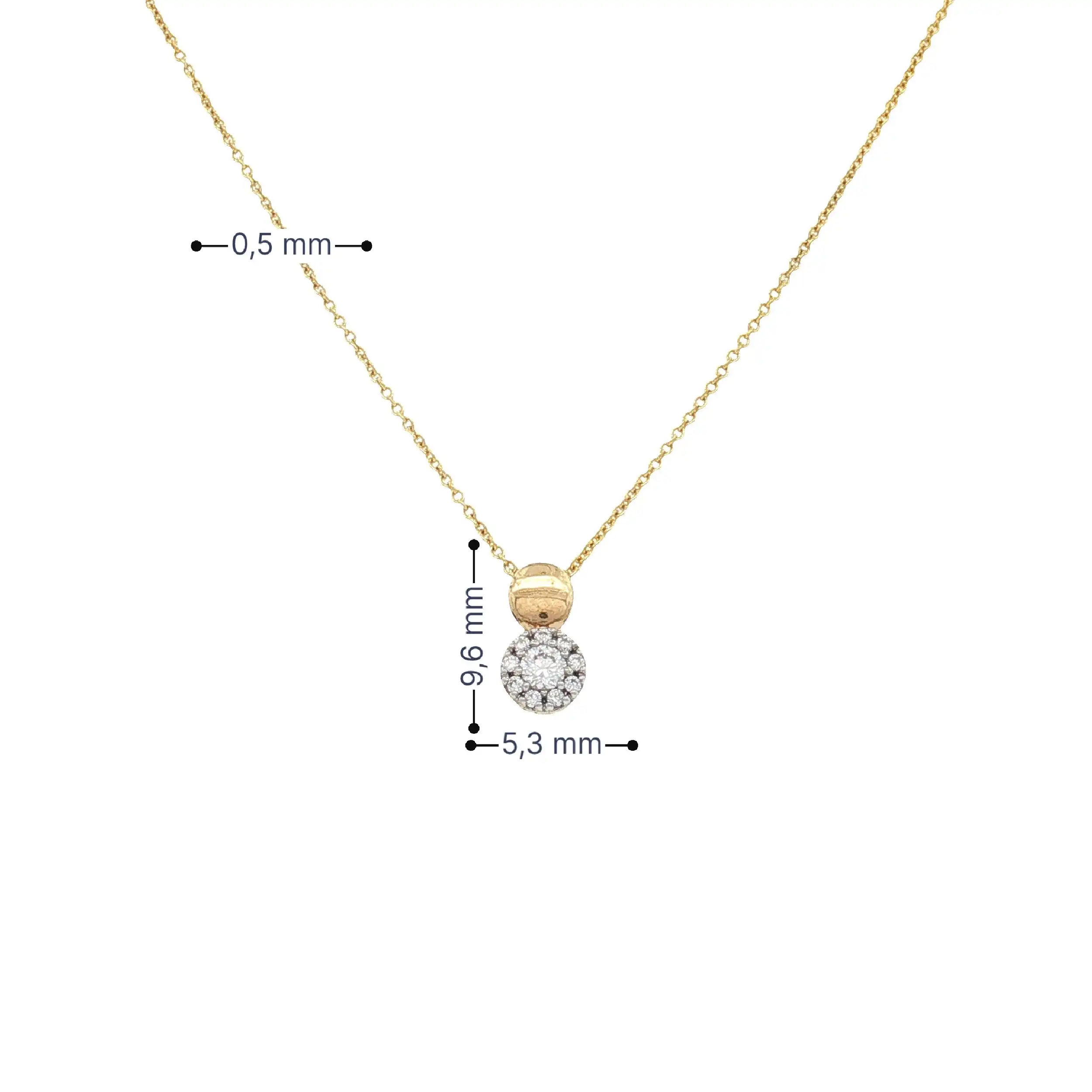 Ankercollier Gelbgold mit Zirkonia Ankercollier Gelbgold mit Zirkonia