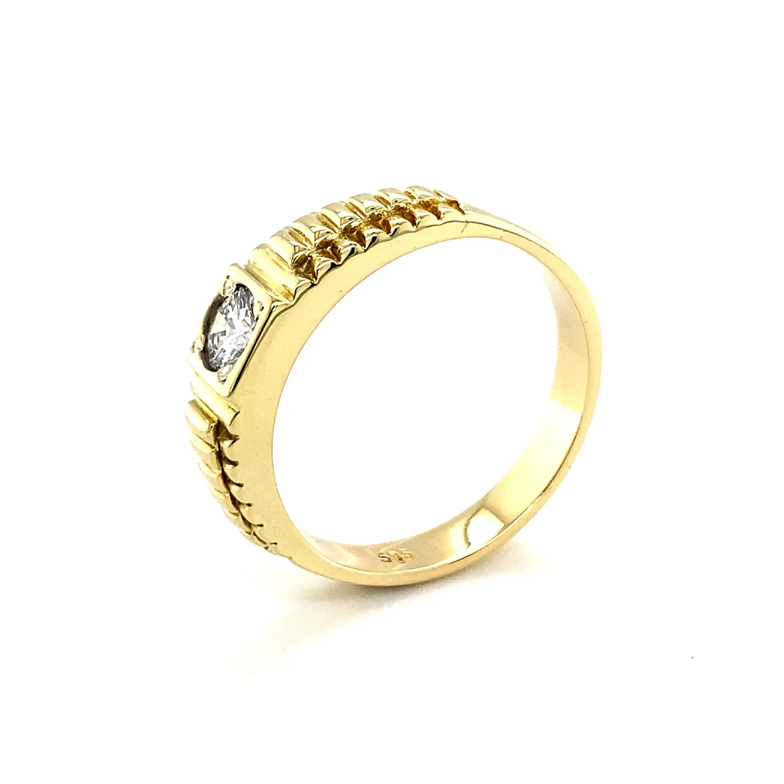 Ring Gelbgold mit Brillant-Solitär Ring Gelbgold mit Brillant-Solitär