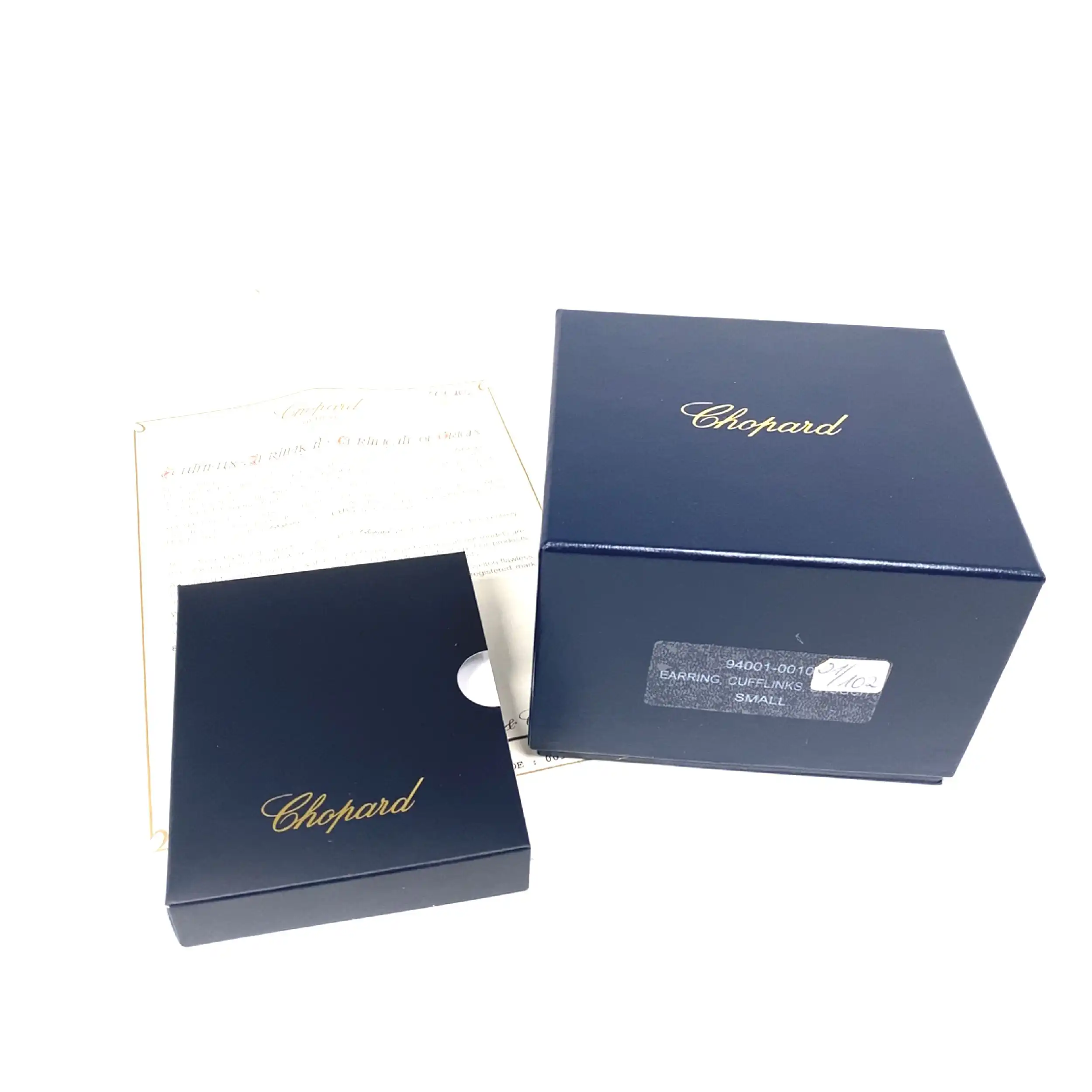 Paar Ohrringe Bicolor Chopard Happy Sport mit Saphir Cabochon mit Box und Papieren Paar Ohrringe Bicolor Chopard Happy Sport mit Saphir Cabochon mit Box und Papieren