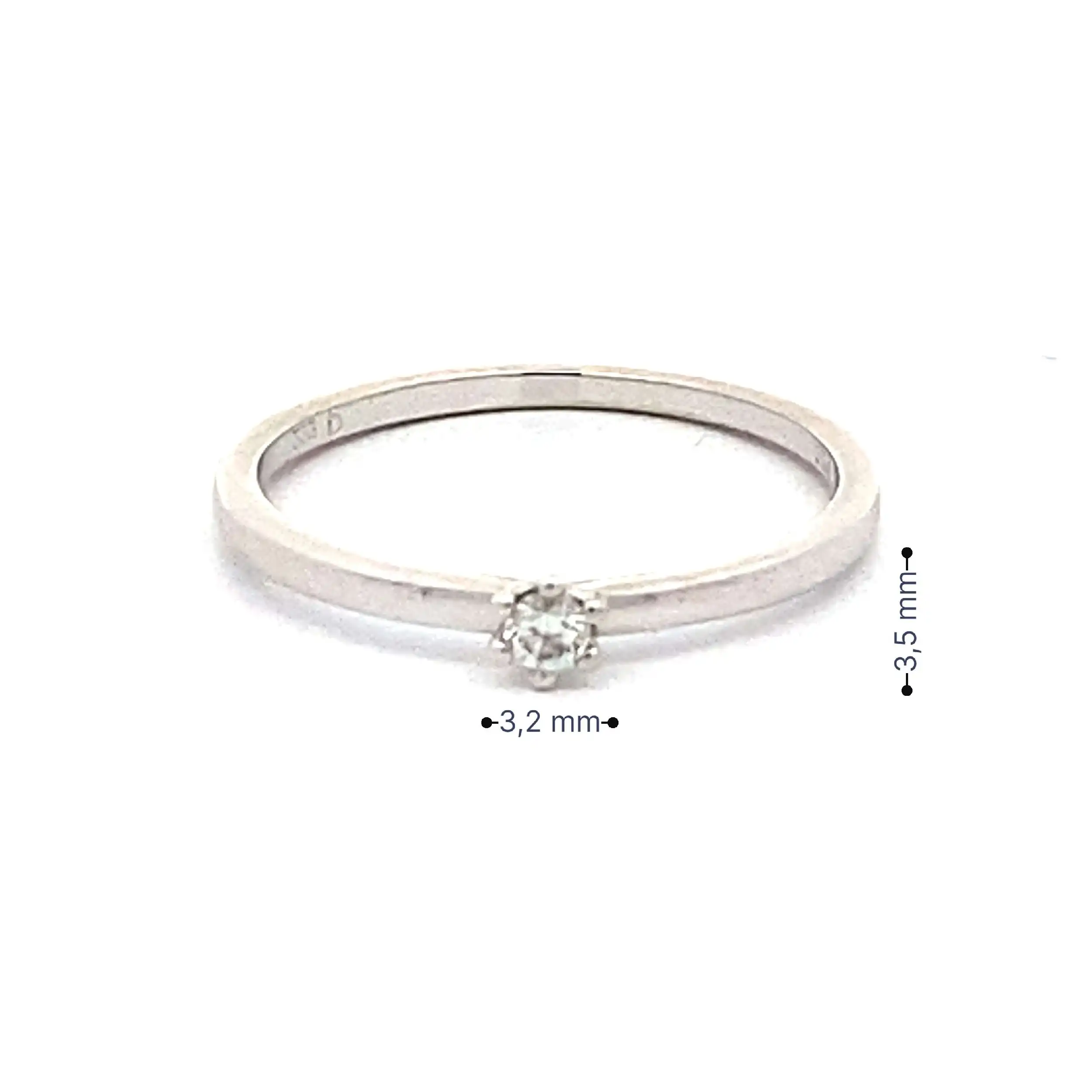 Ring Weißgold mit Brillant Ring Weißgold mit Brillant