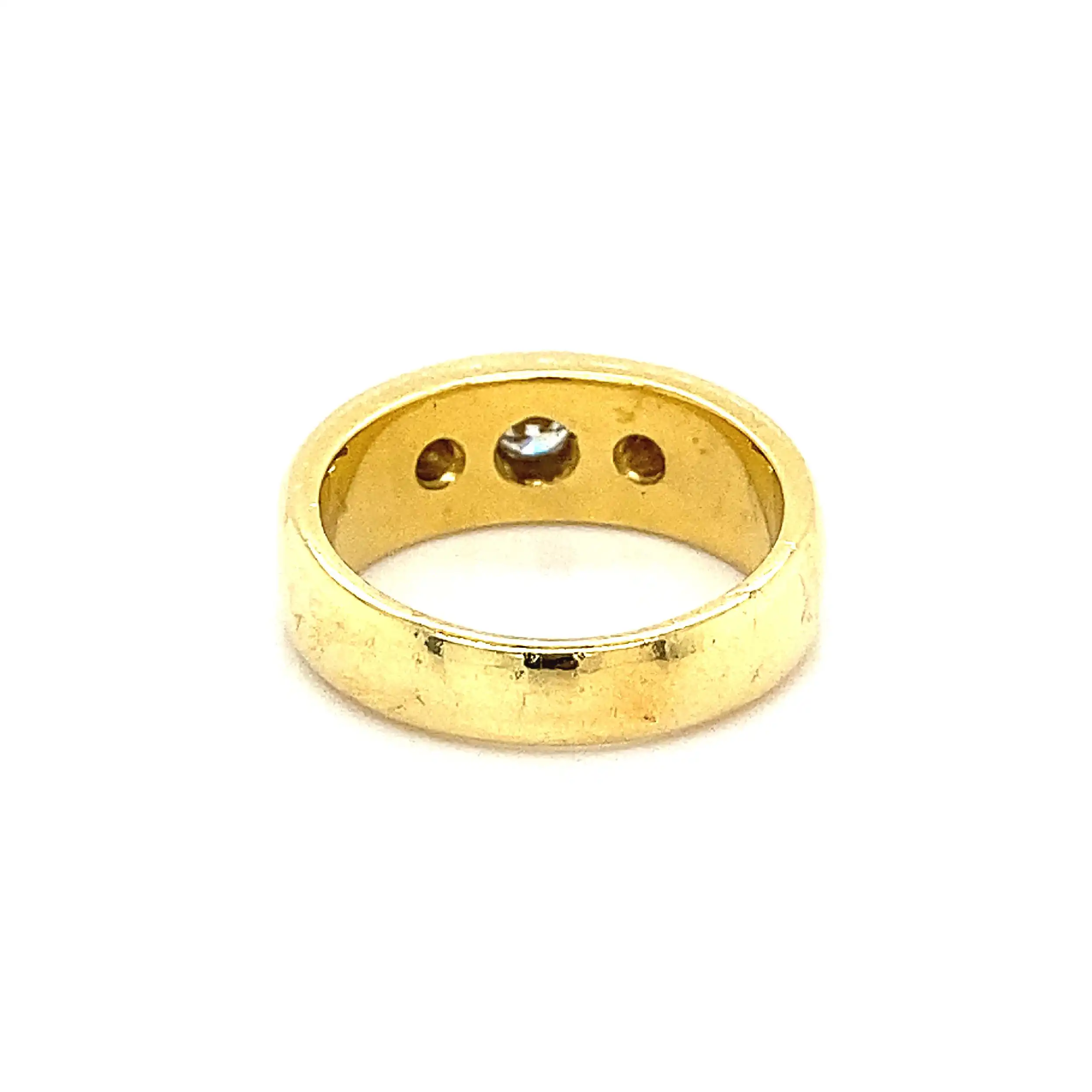 Ring Gelbgold mit Brillanten, graviert mit 0,31 und 0,12ct