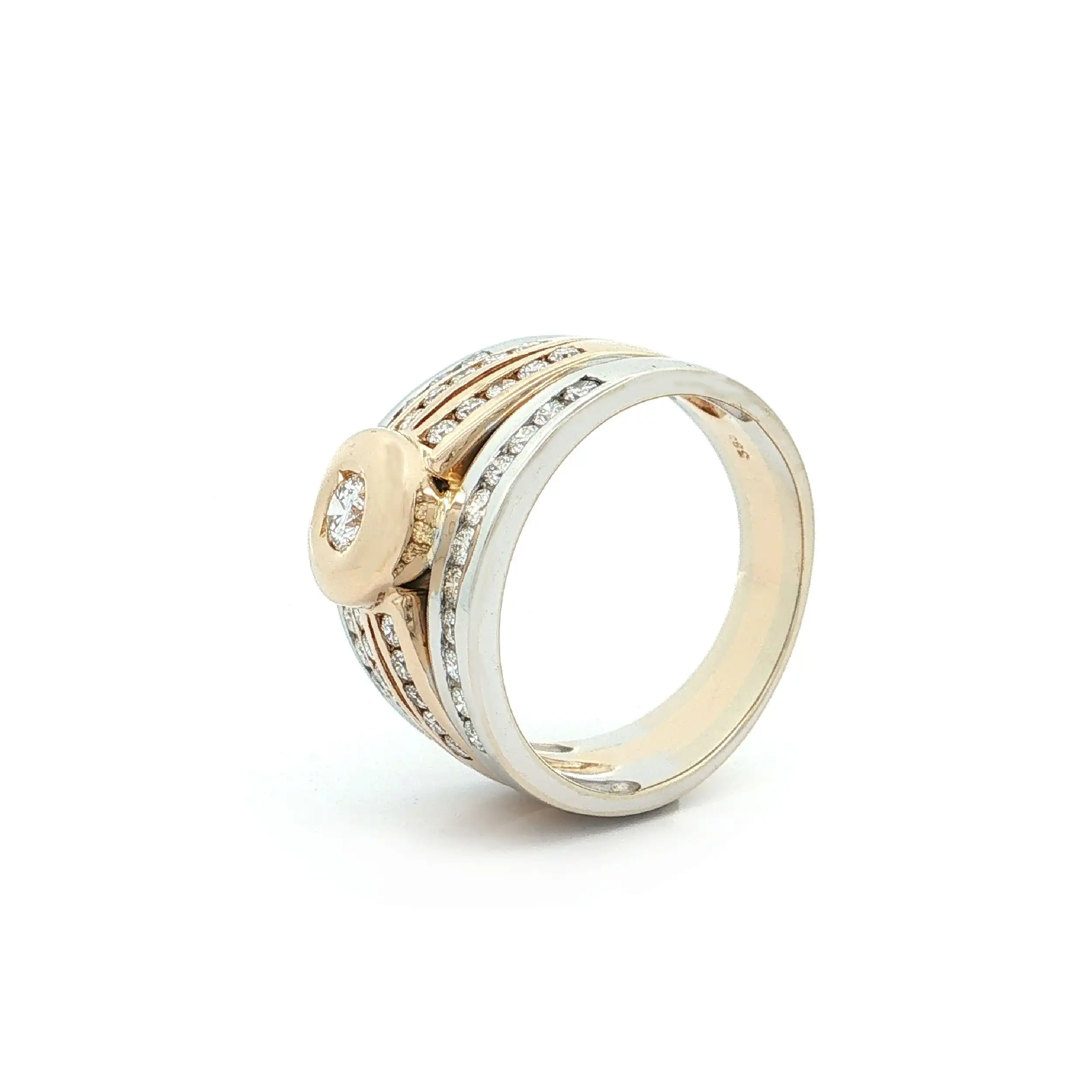 Ring Bicolor mit Brillanten