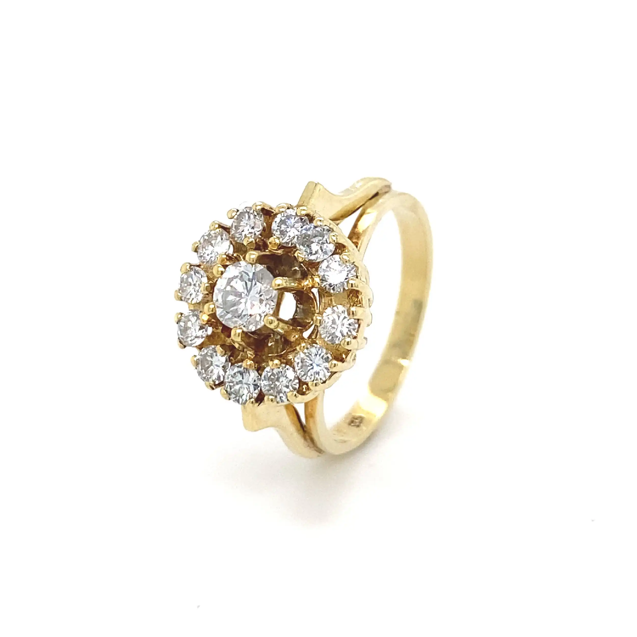 Ring mit Brillanten, graviert mit 1,15ct Ring mit Brillanten, graviert mit 1,15ct