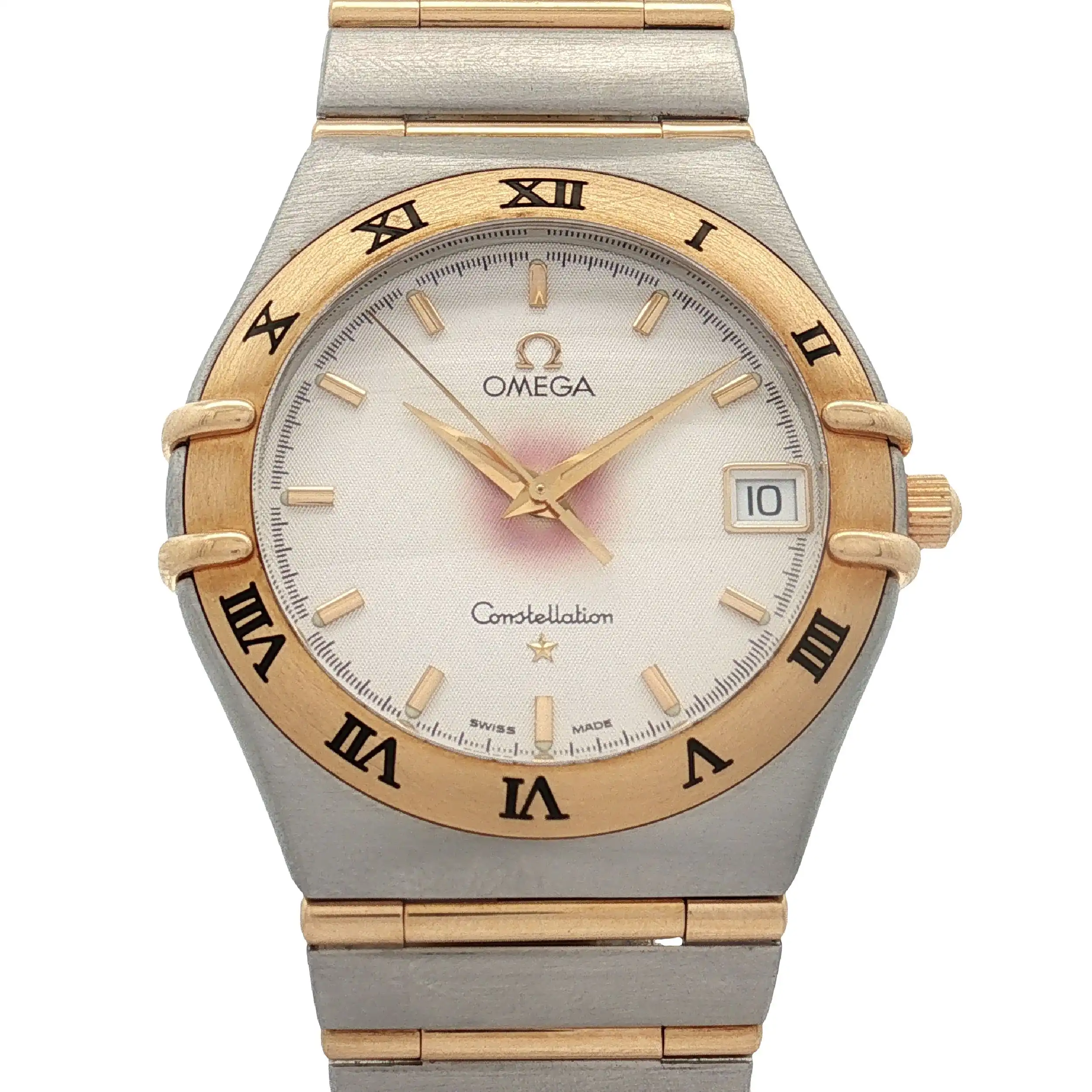 Herrenuhr Omega Constellation Quarz Zifferblatt angelaufen Herrenuhr Omega Constellation Quarz Zifferblatt angelaufen
