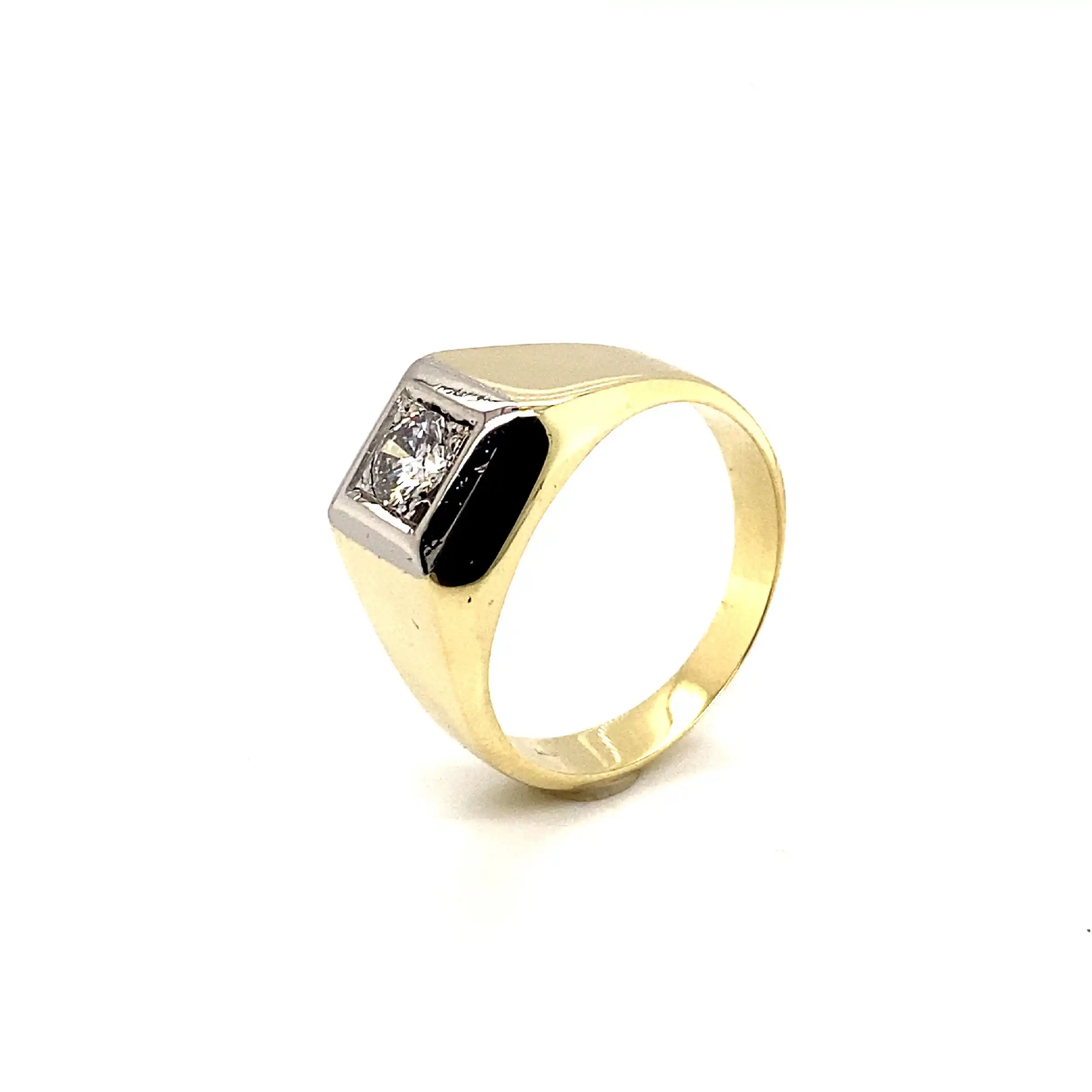 Ring Bicolor mit Brillant Ring Bicolor mit Brillant