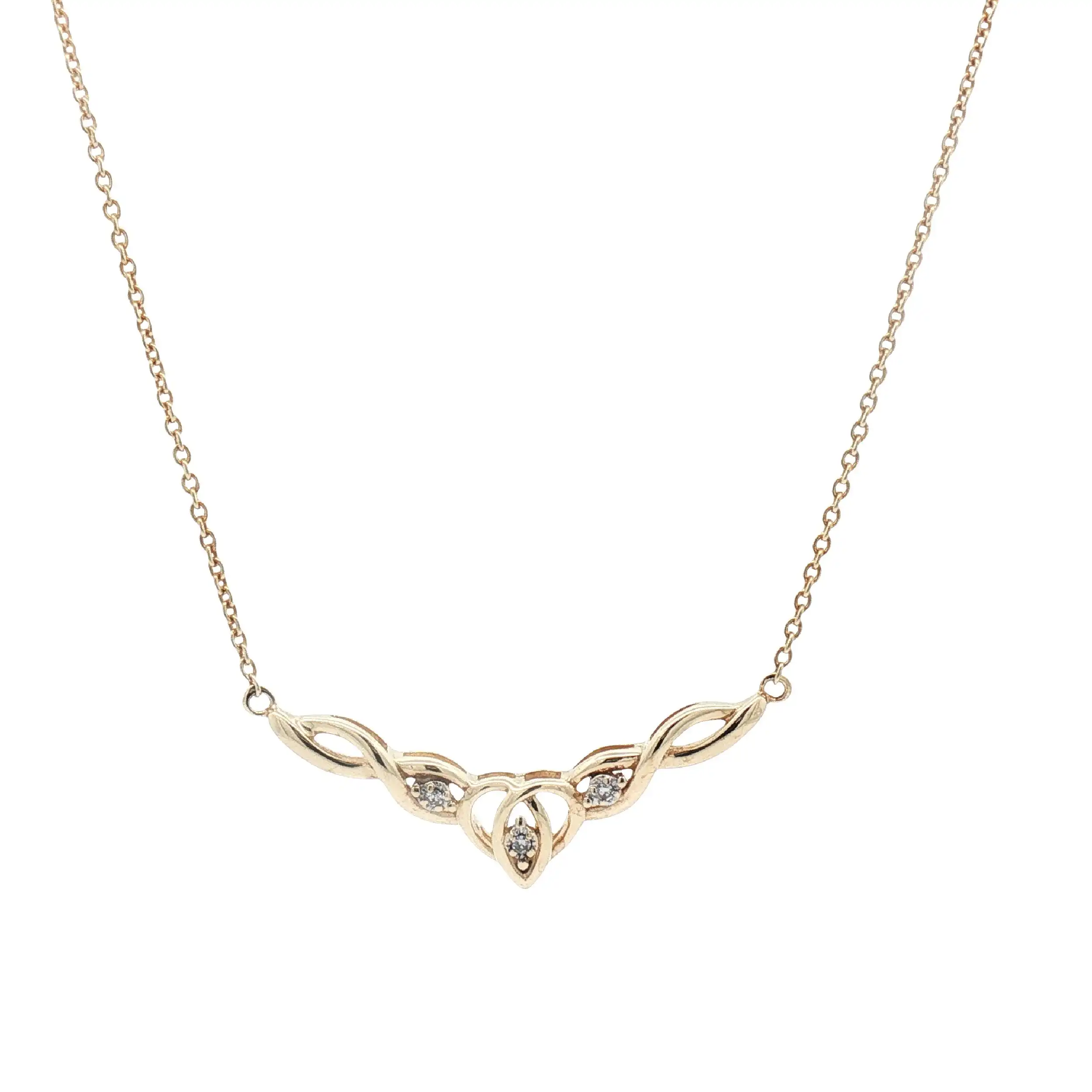 Collier Gelbgold mit Zirkonia