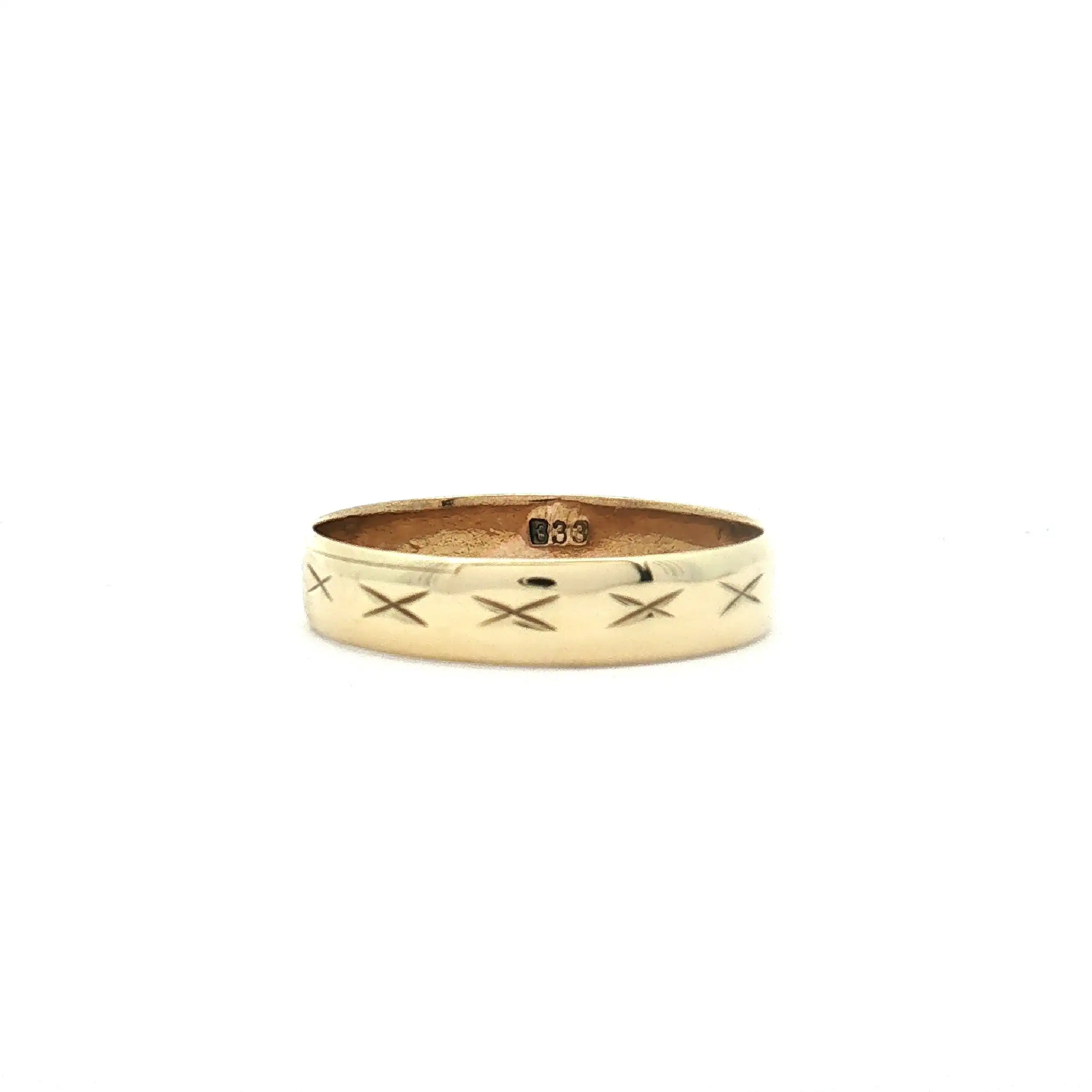Trauring Gelbgold mit Muster Trauring Gelbgold mit Muster