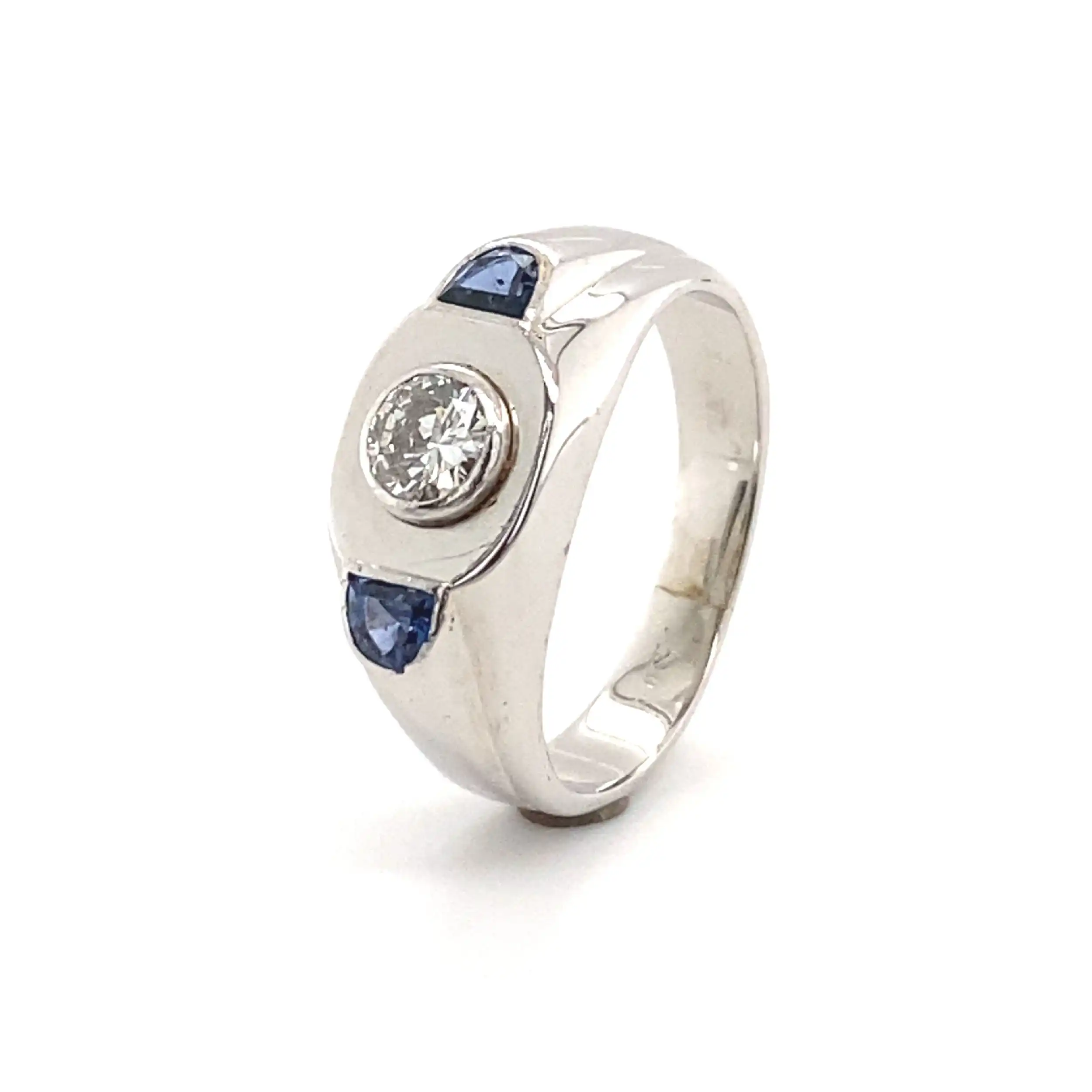 Ring Weißgold mit Saphiren & Brillant Ring Weißgold mit Saphiren & Brillant
