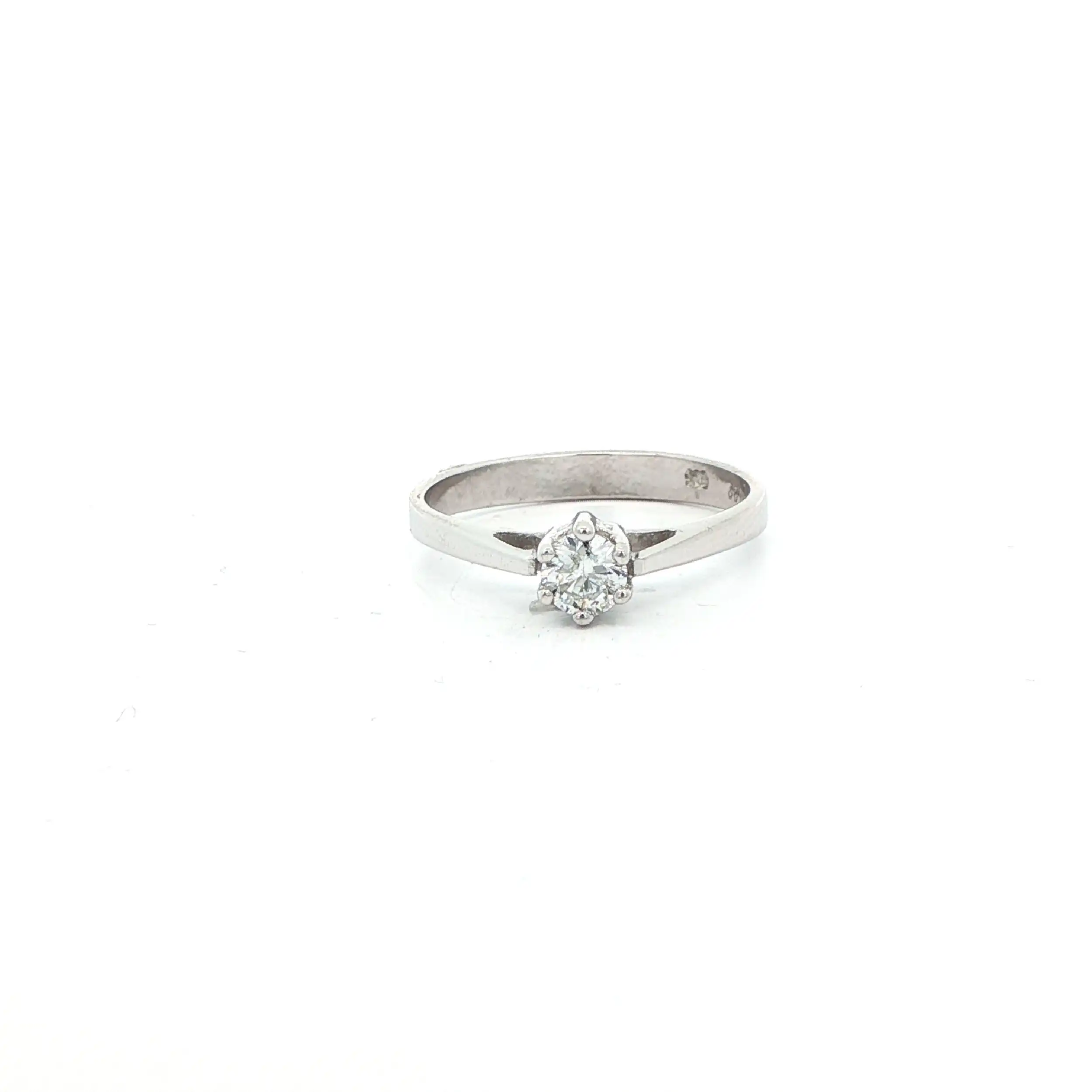 Ring Weißgold mit Brillant Solitär