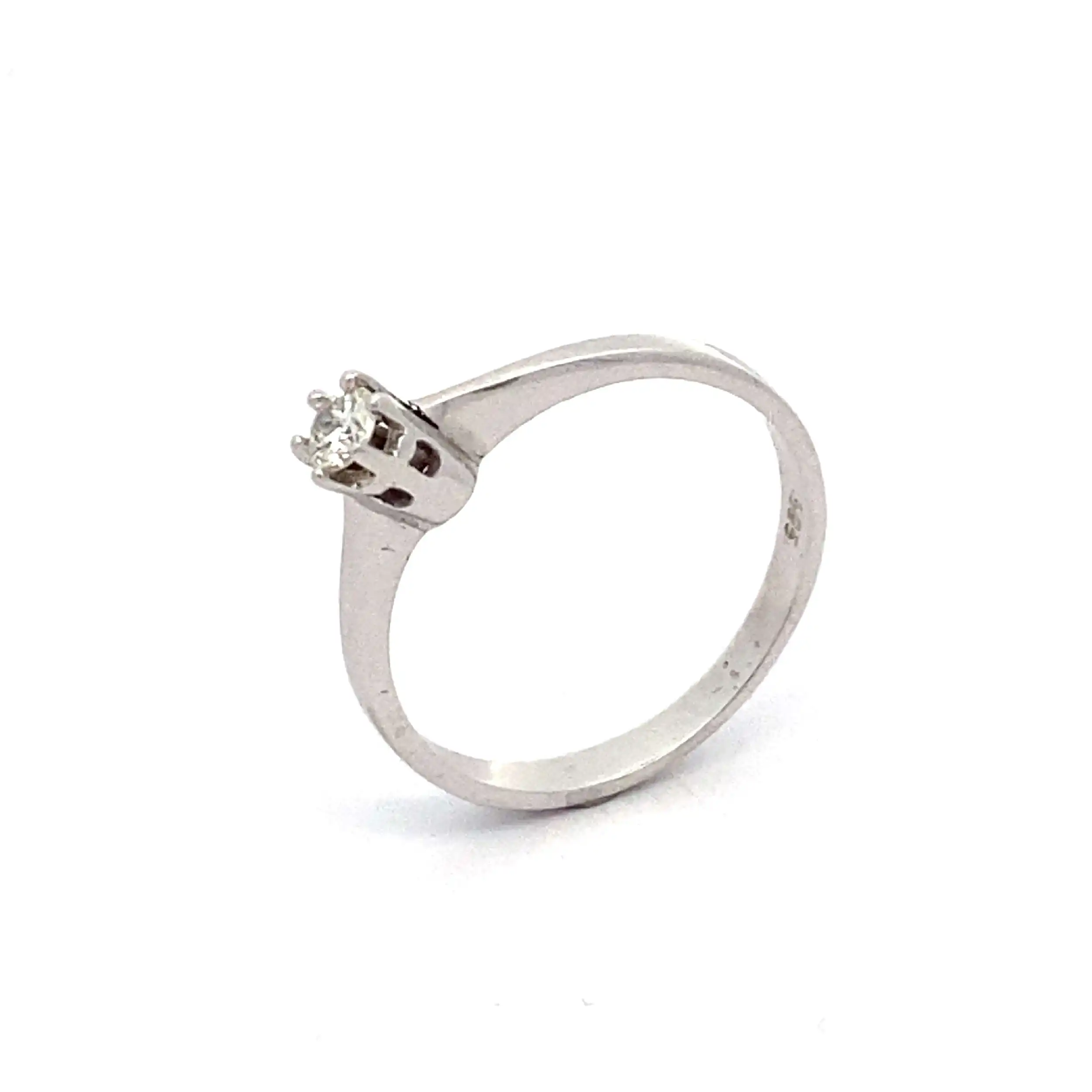 Ring Weißgold mit Brillant Ring Weißgold mit Brillant