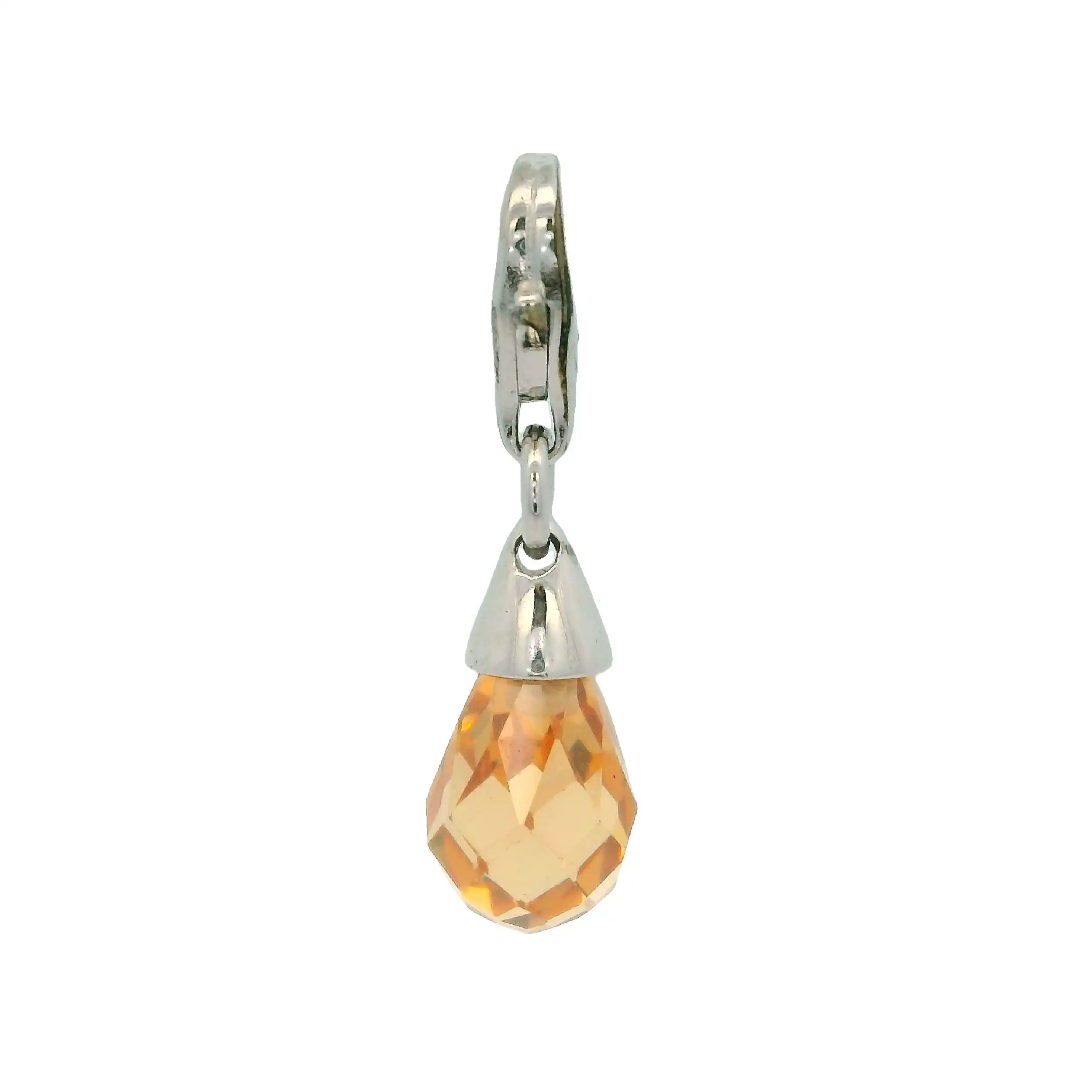 Charm Silber mit gelben Farbstein Charm Silber mit gelben Farbstein