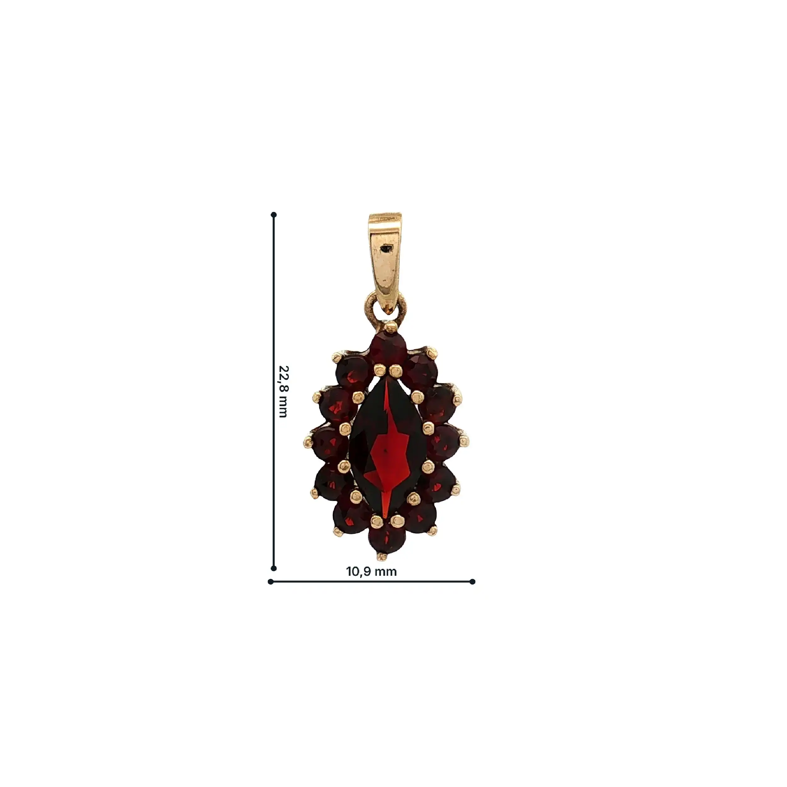 Anhänger Gelbgold mit Granat Anhänger Gelbgold mit Granat