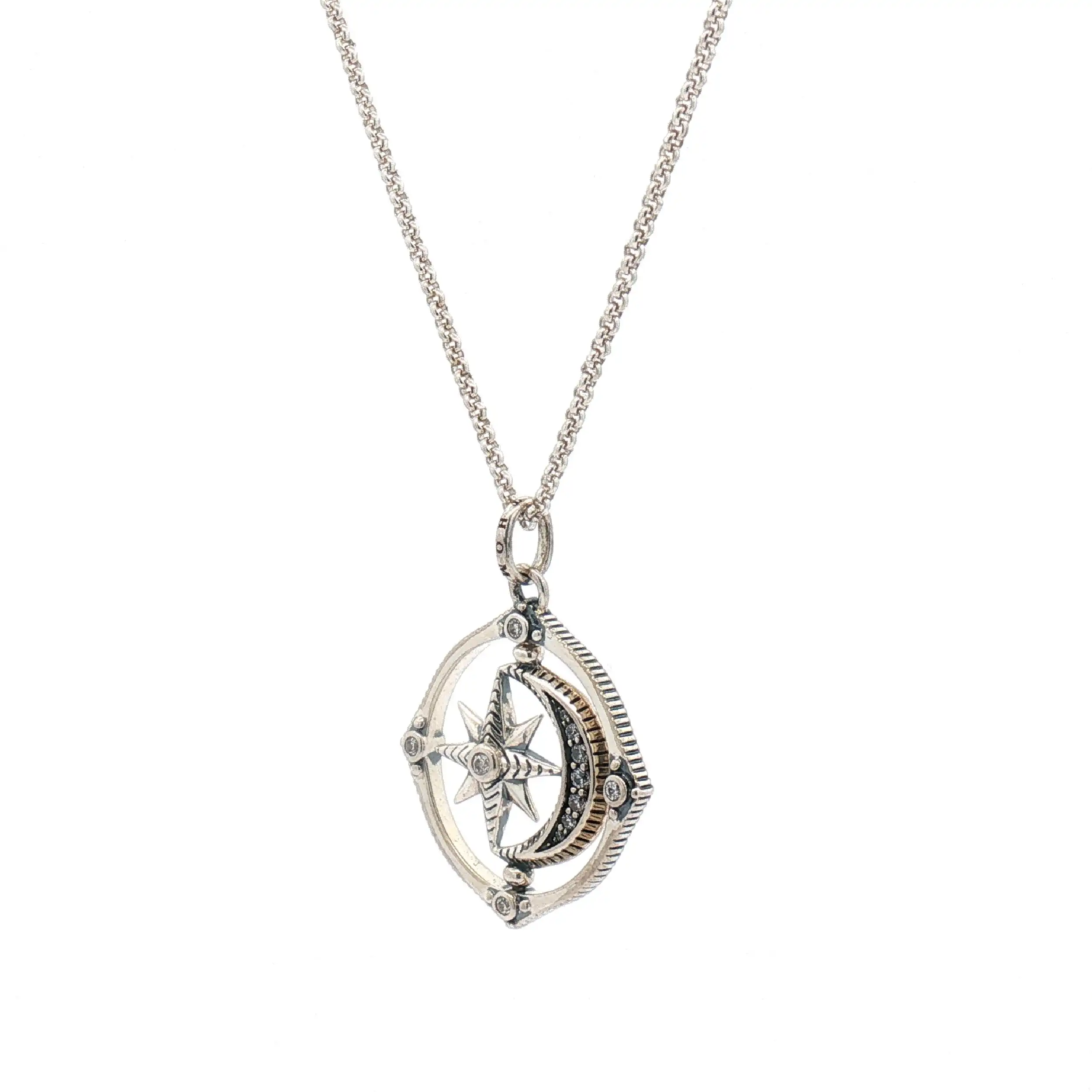 Kette Silber mit Mond und Stern Thomas Sabo mit Zirkoniastein Kette Silber mit Mond und Stern Thomas Sabo mit Zirkoniastein